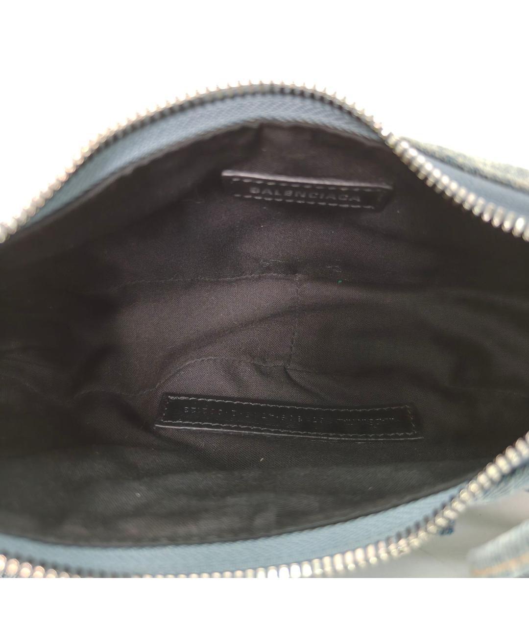 BALENCIAGA Голубая деним сумка через плечо, фото 7