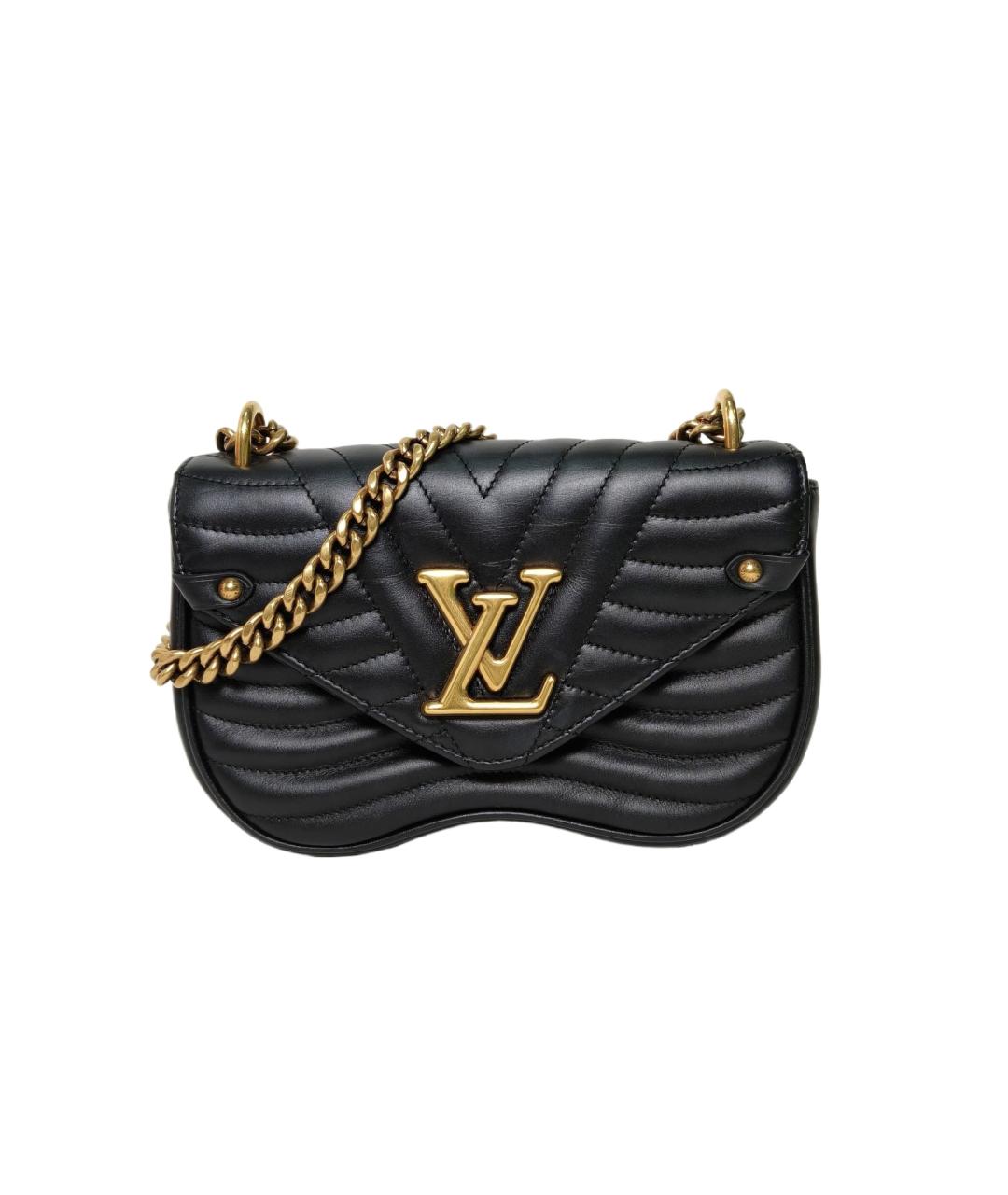 LOUIS VUITTON Черная кожаная сумка через плечо, фото 10