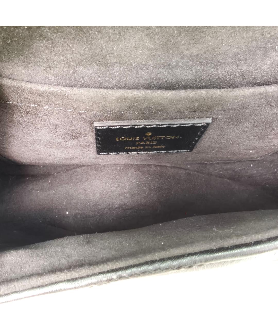 LOUIS VUITTON Черная кожаная сумка через плечо, фото 2