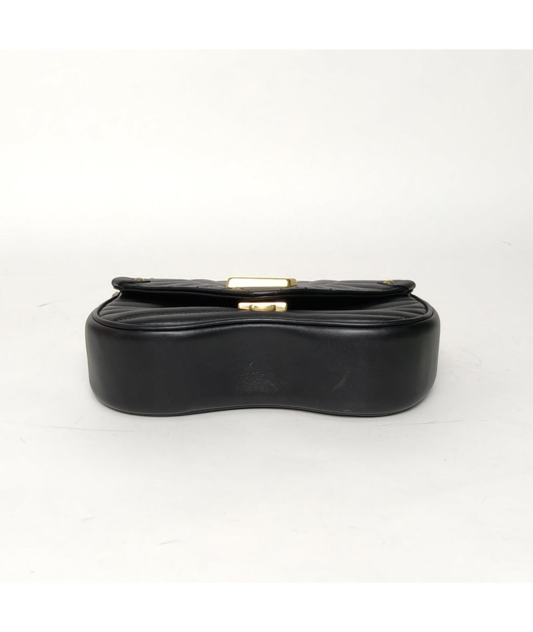 LOUIS VUITTON Черная кожаная сумка через плечо, фото 8