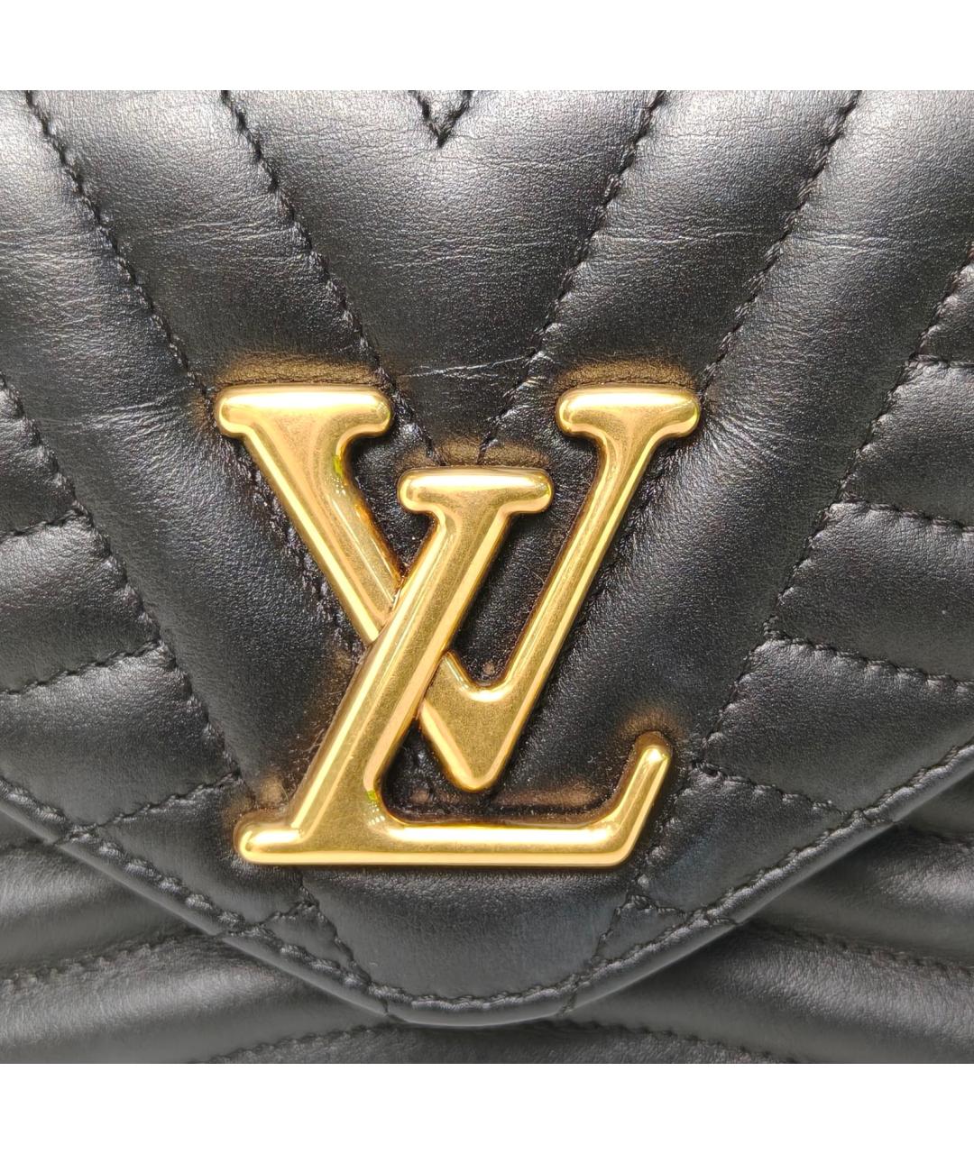 LOUIS VUITTON Черная кожаная сумка через плечо, фото 9