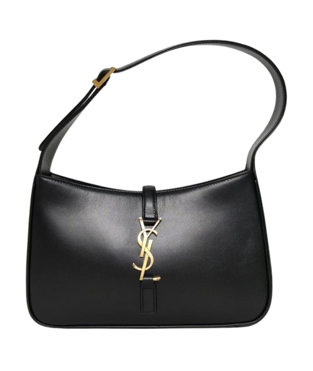 SAINT LAURENT Черная кожаная сумка через плечо, фото 1