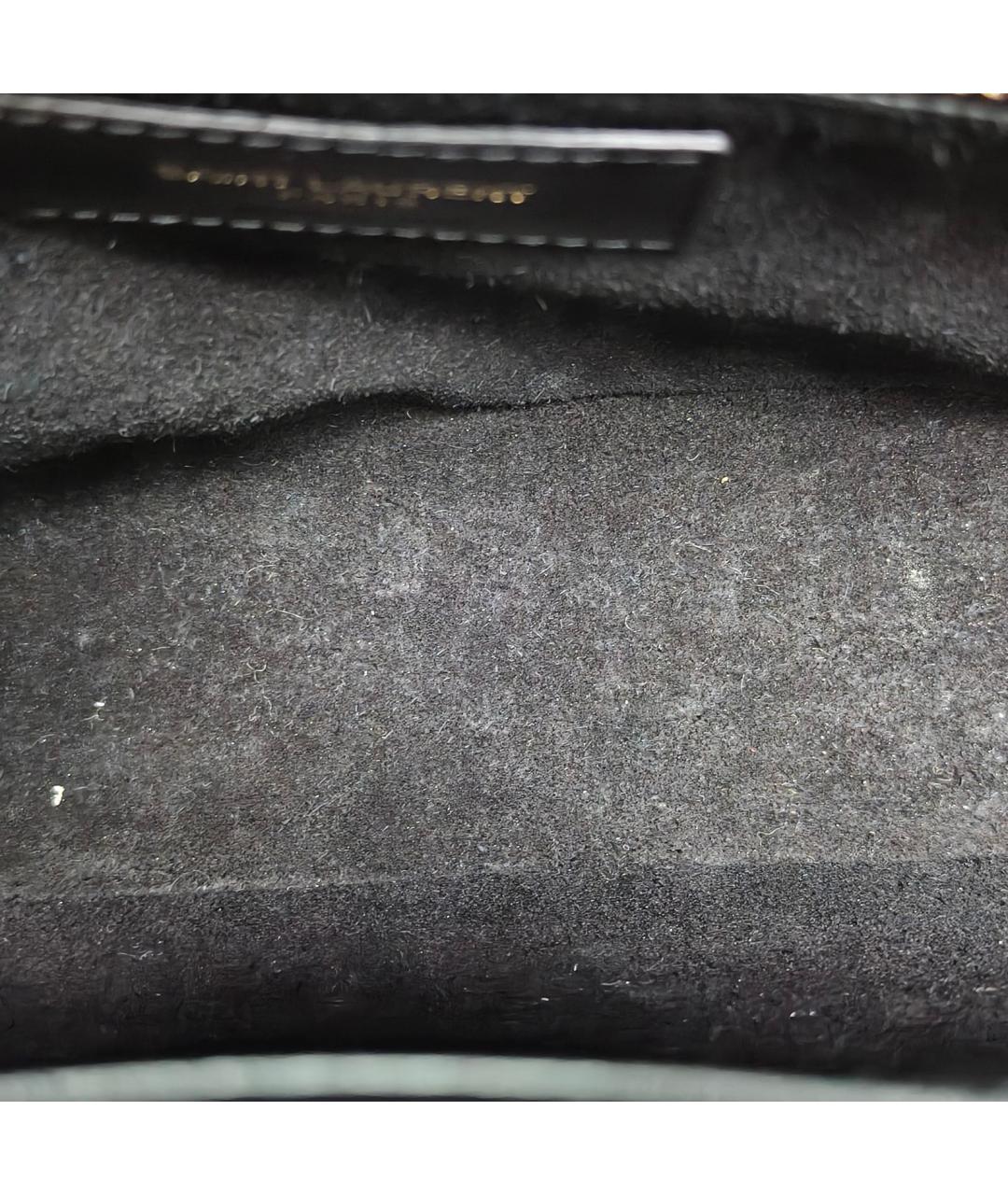 SAINT LAURENT Черная кожаная сумка через плечо, фото 8