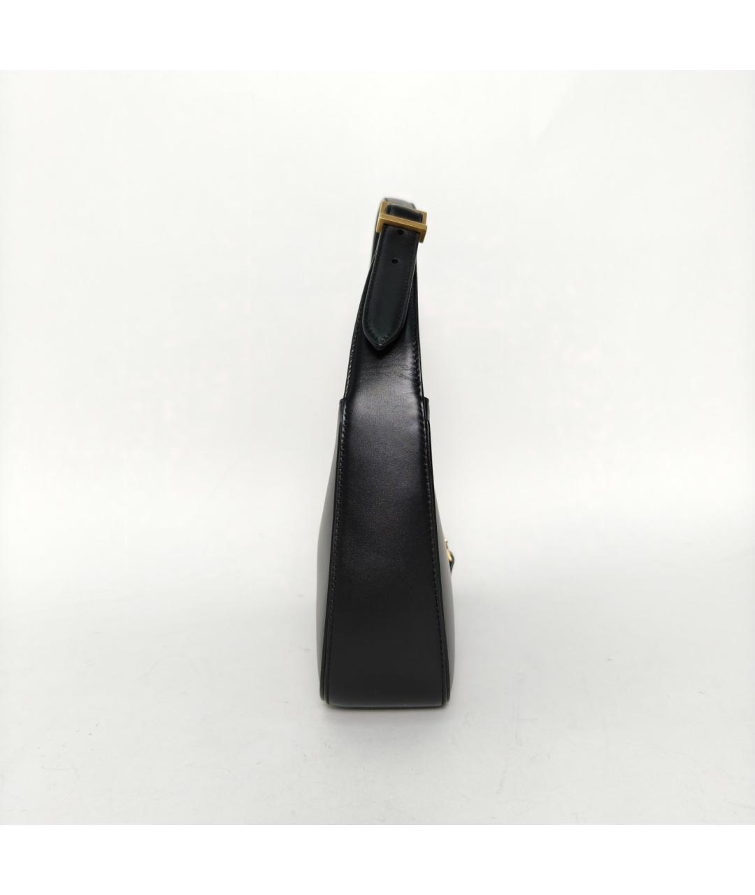 SAINT LAURENT Черная кожаная сумка через плечо, фото 3