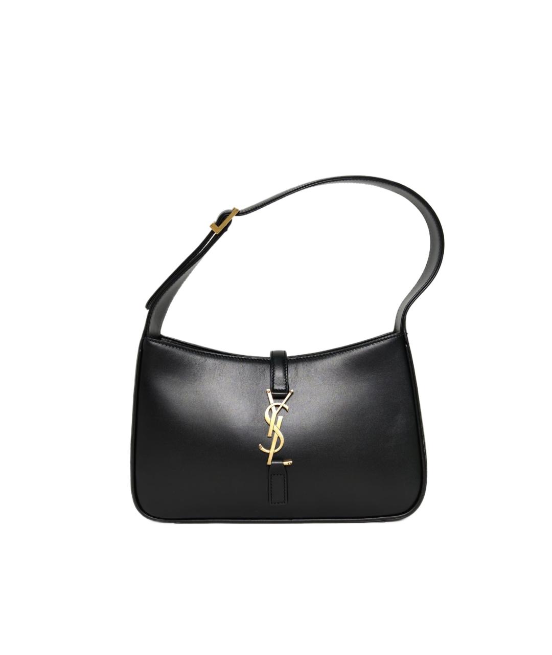 SAINT LAURENT Черная кожаная сумка через плечо, фото 10