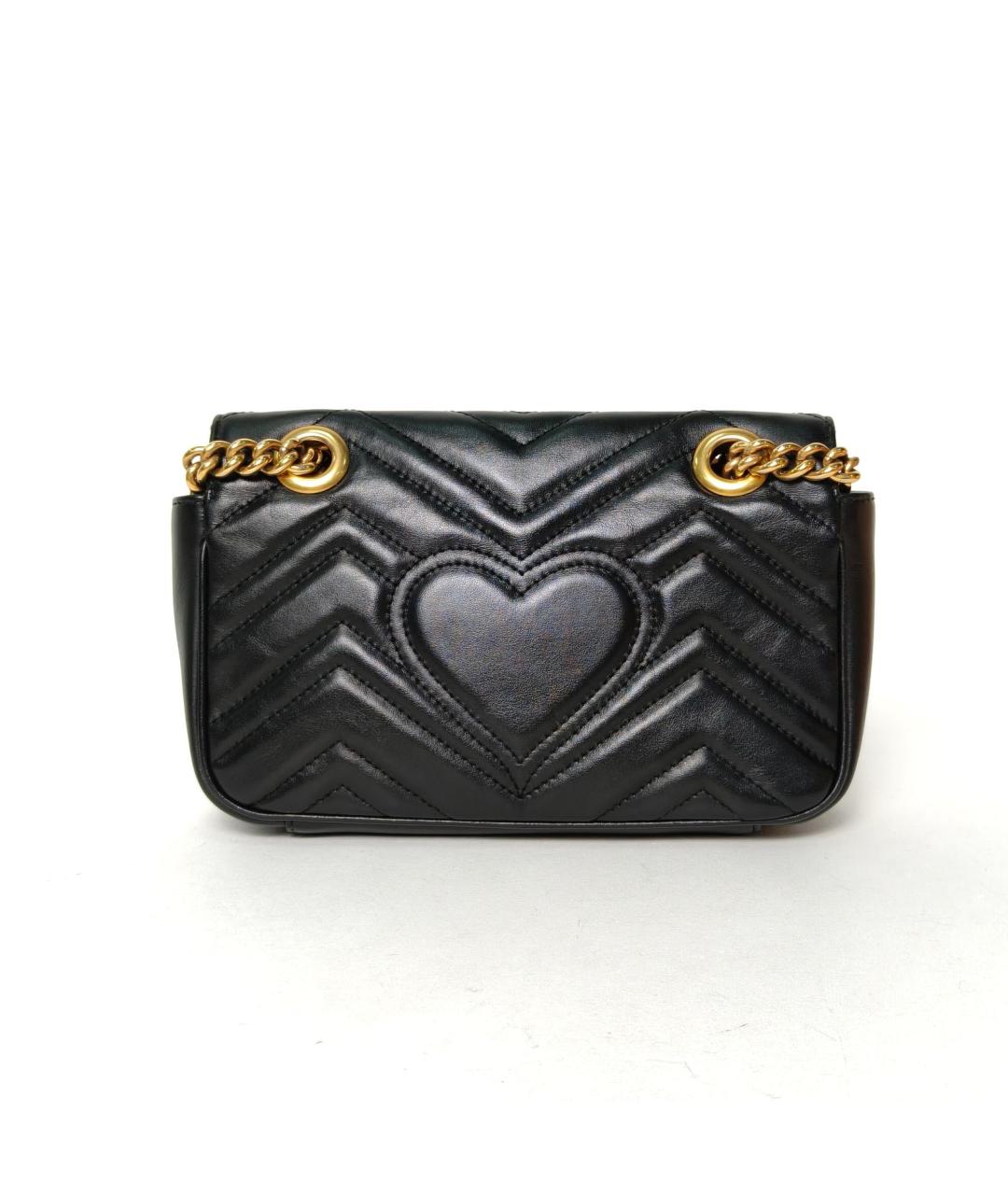 GUCCI Черная кожаная сумка через плечо, фото 4