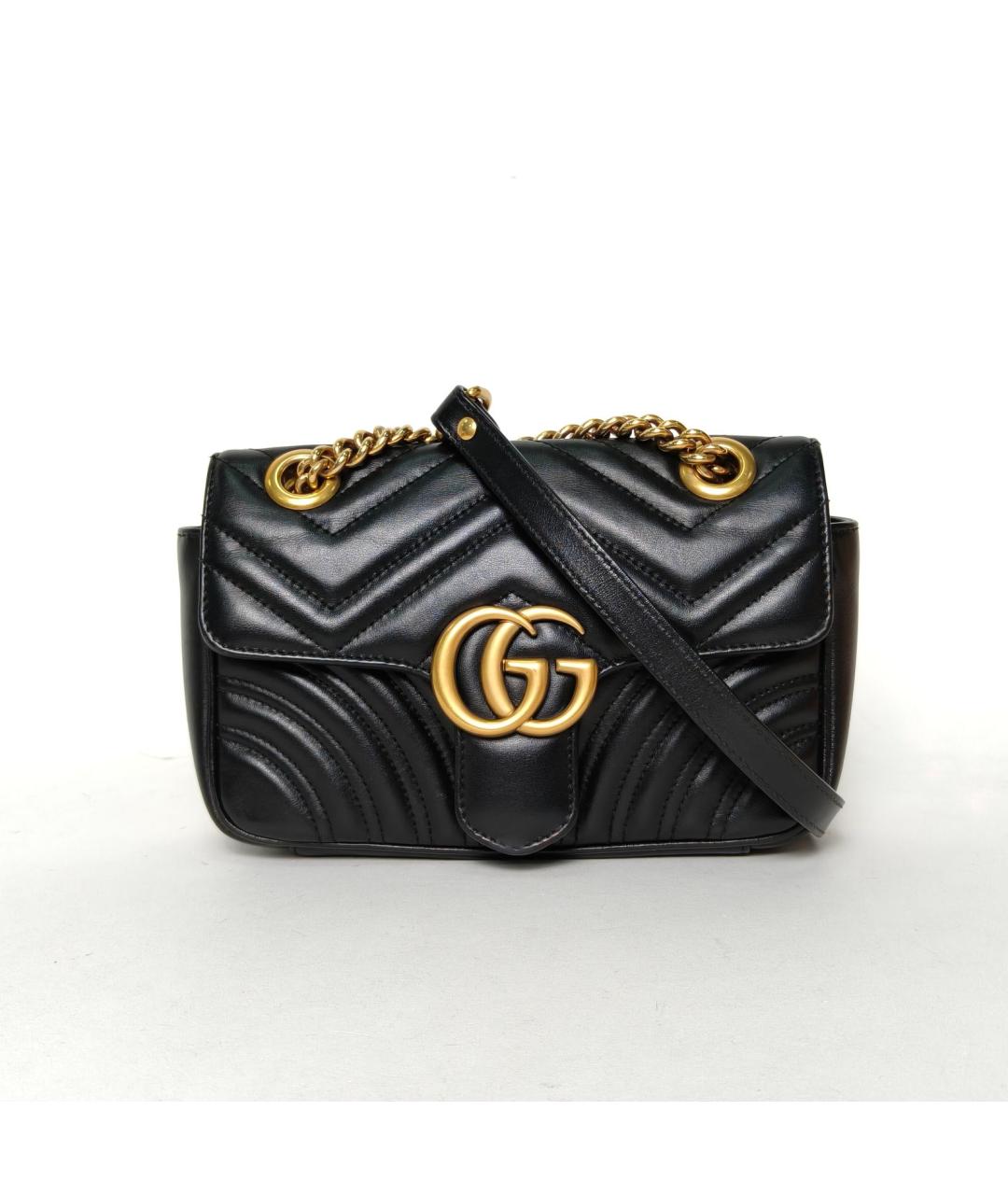 GUCCI Черная кожаная сумка через плечо, фото 2