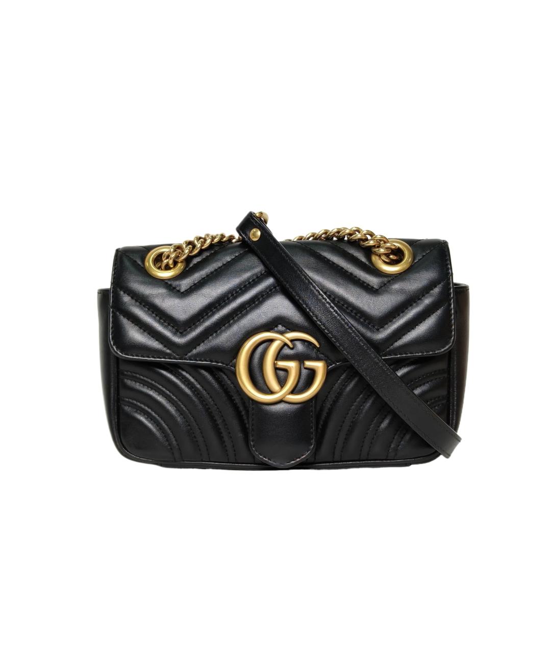 GUCCI Черная кожаная сумка через плечо, фото 10