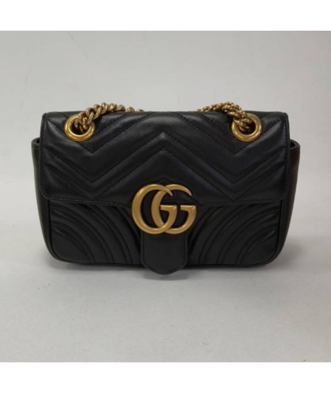 GUCCI Черная кожаная сумка через плечо, фото 9