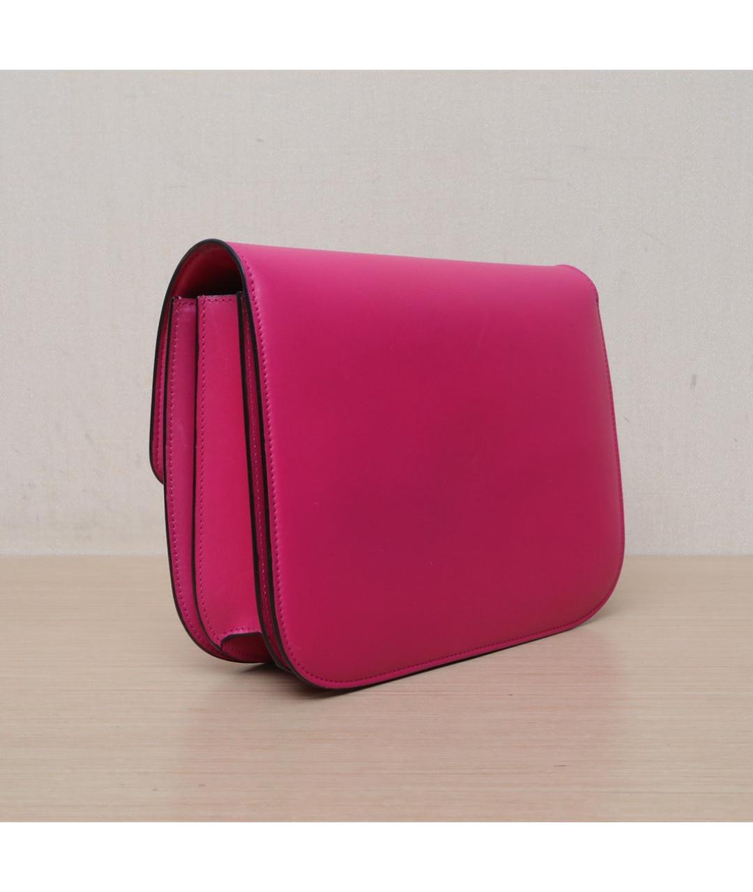 CELINE Фуксия кожаная сумка через плечо, фото 6