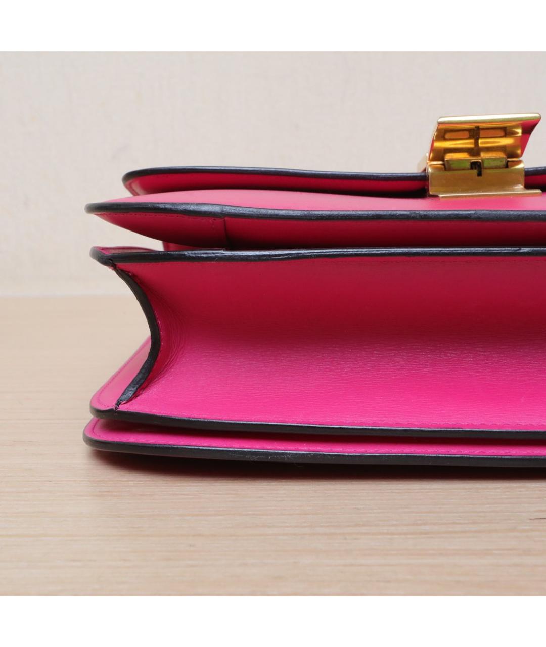 CELINE Фуксия кожаная сумка через плечо, фото 9