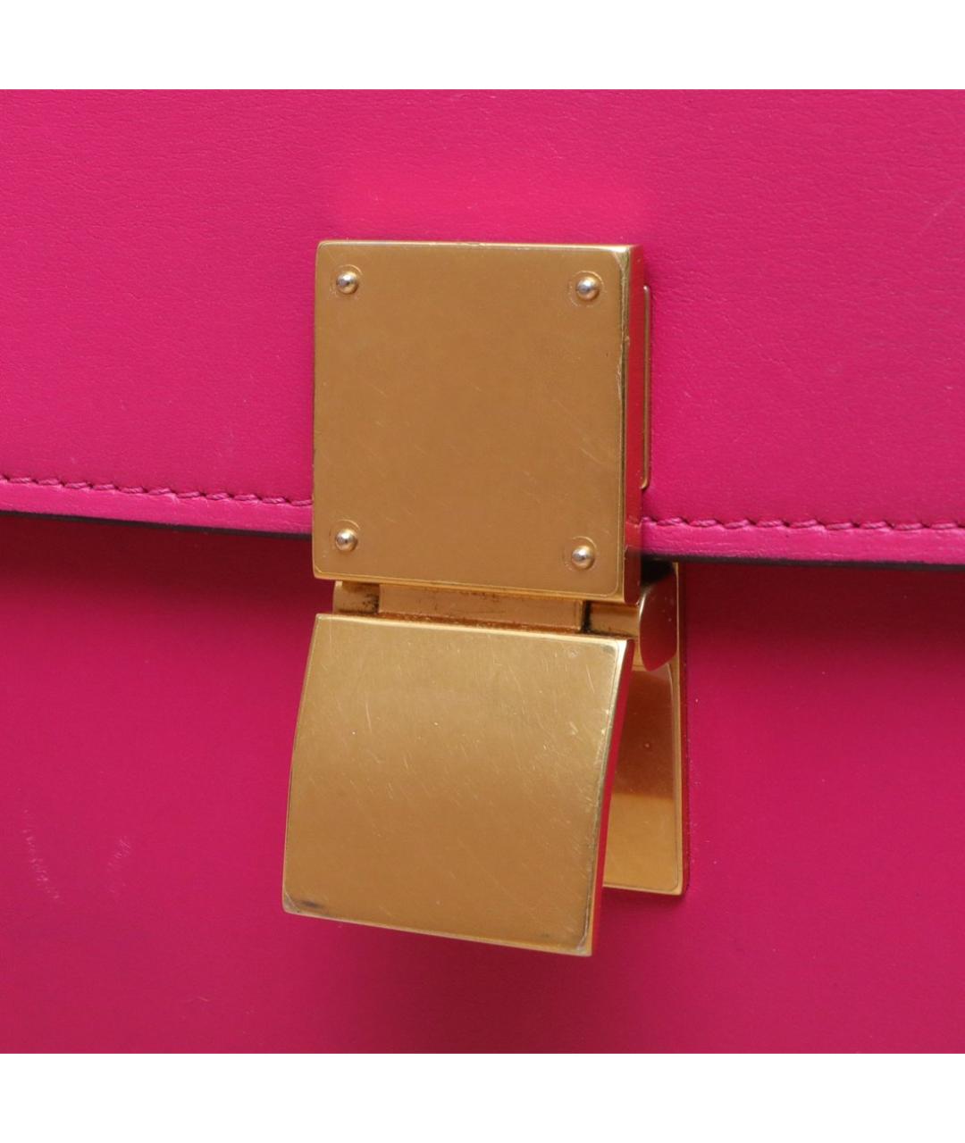CELINE Фуксия кожаная сумка через плечо, фото 8
