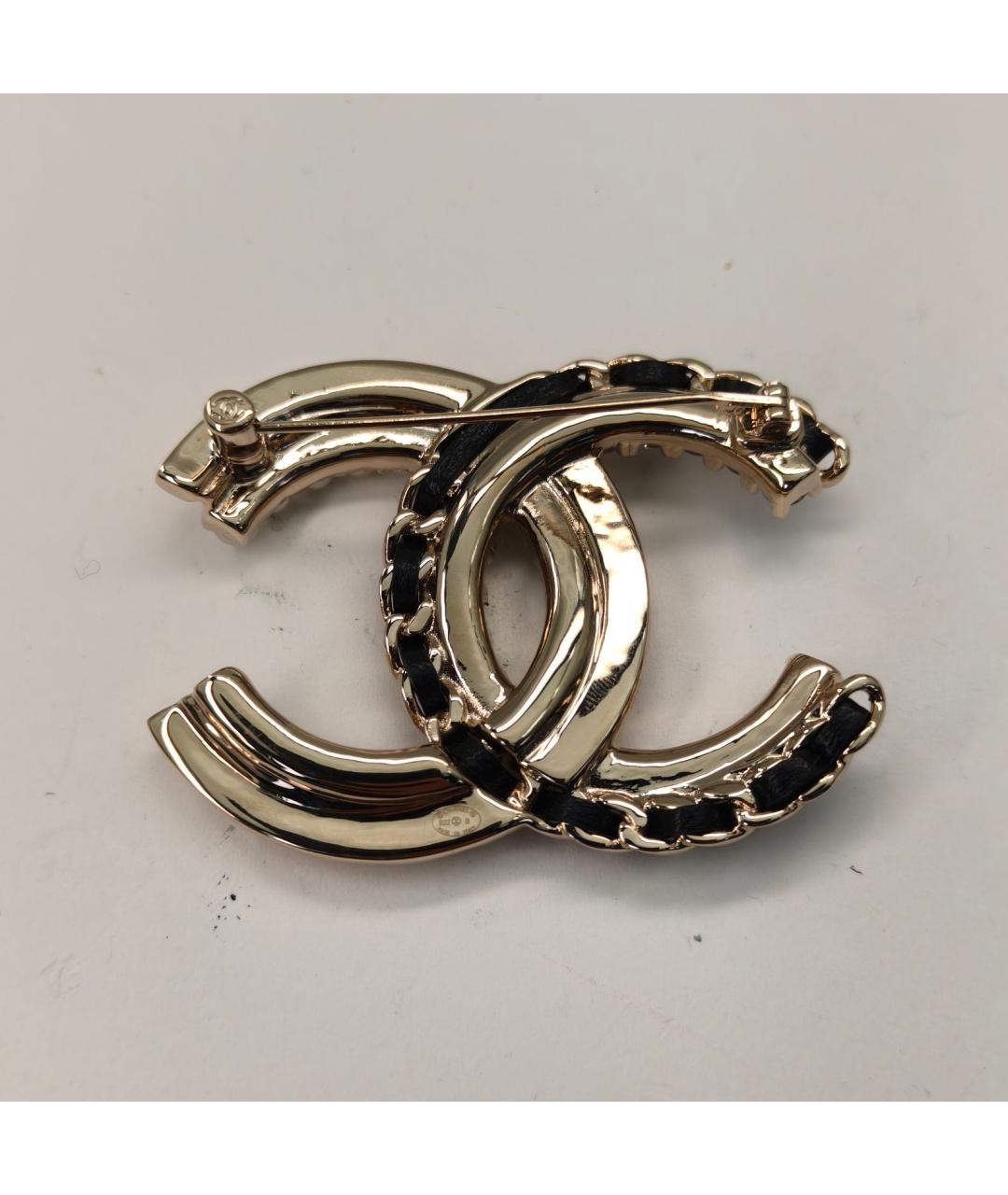 CHANEL Золотая металлическая булавка / брошь, фото 3