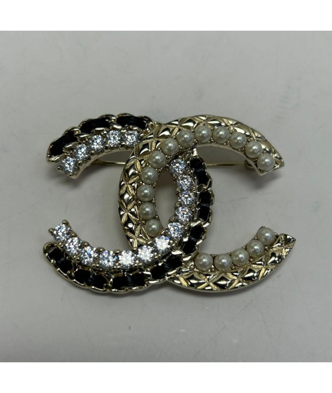 CHANEL Золотая металлическая булавка / брошь, фото 5