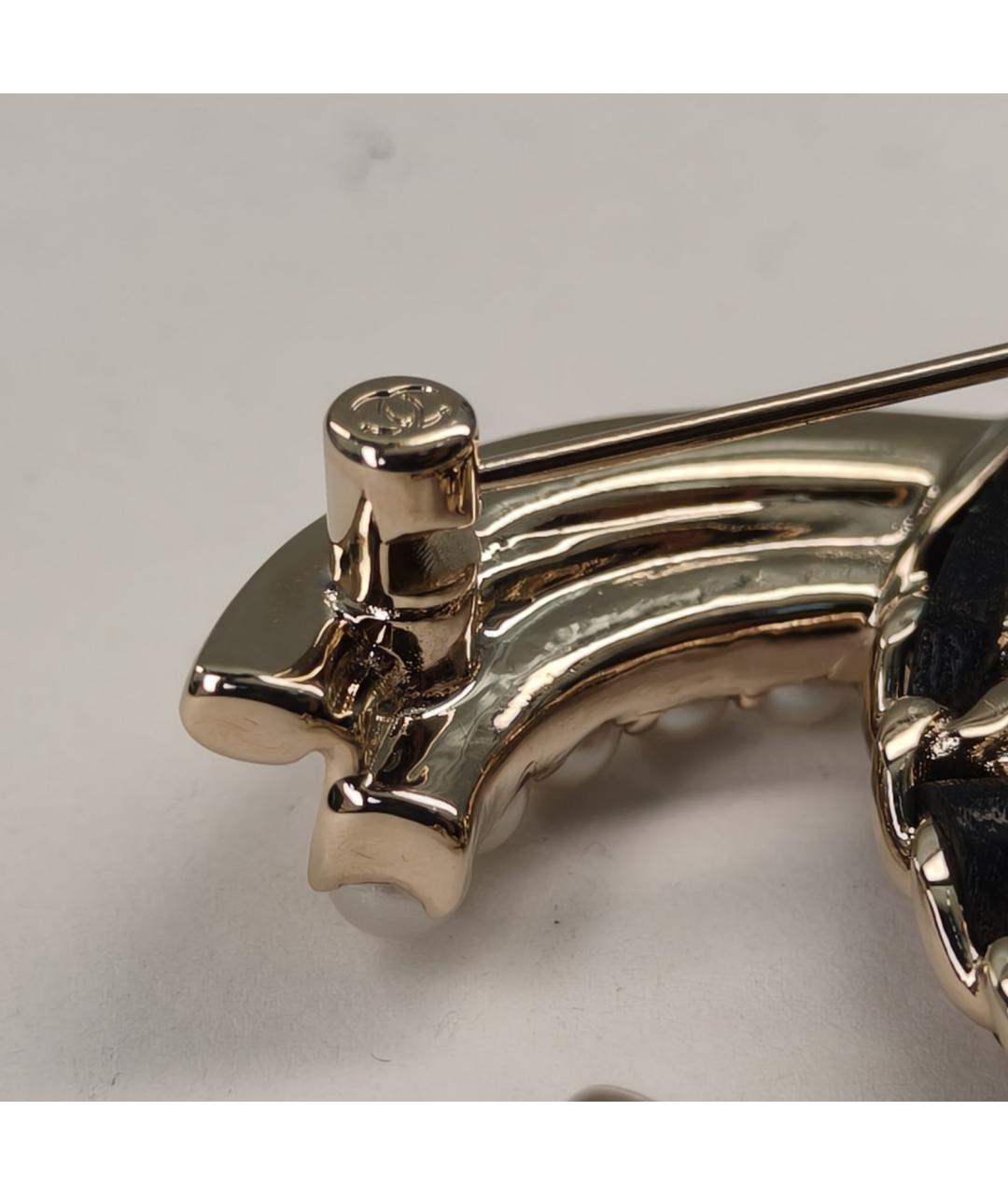 CHANEL Золотая металлическая булавка / брошь, фото 4