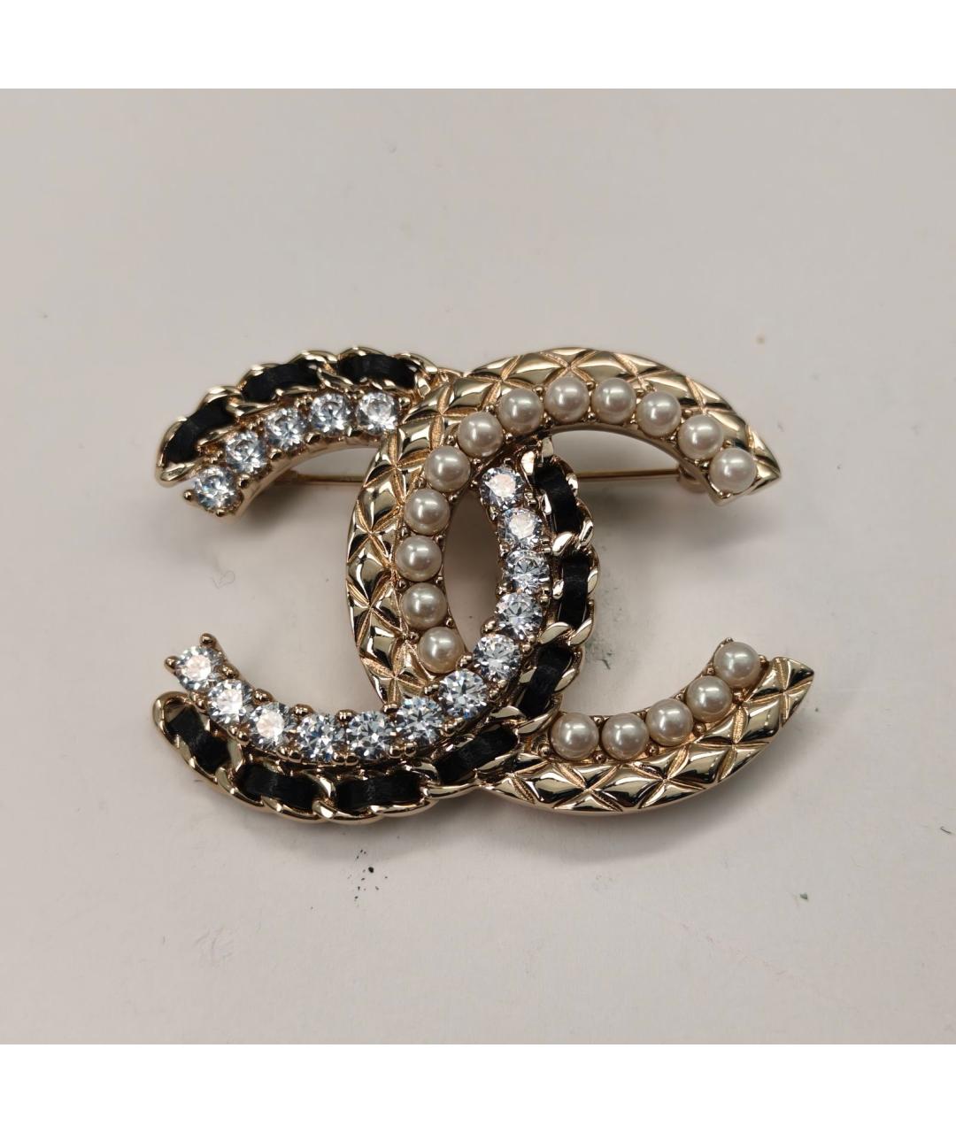 CHANEL Золотая металлическая булавка / брошь, фото 2