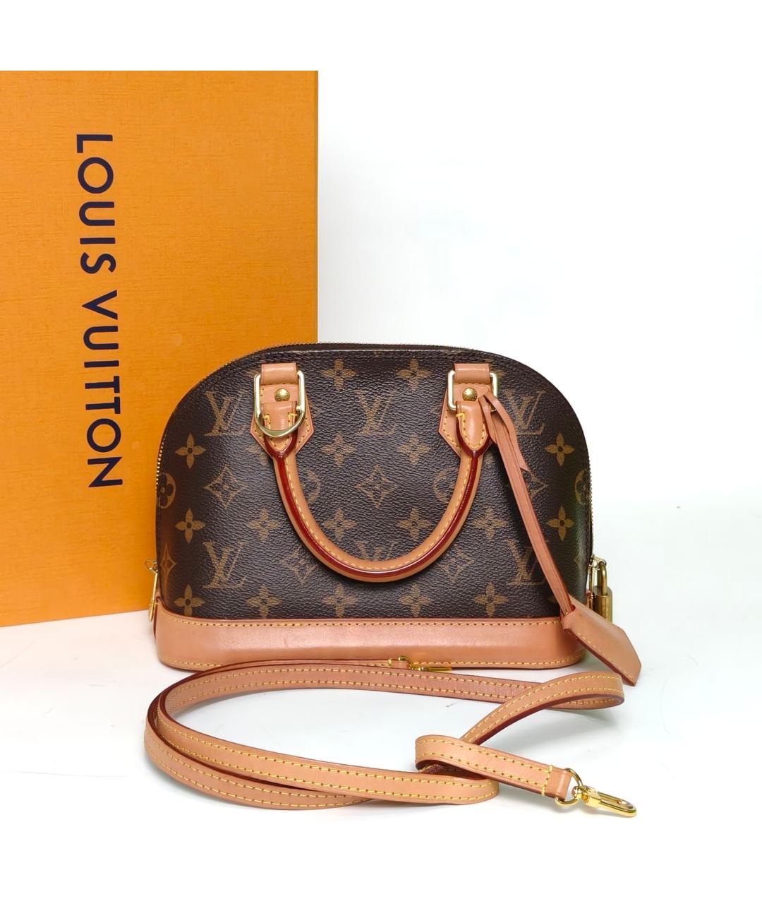 LOUIS VUITTON Коричневая сумка с короткими ручками, фото 9