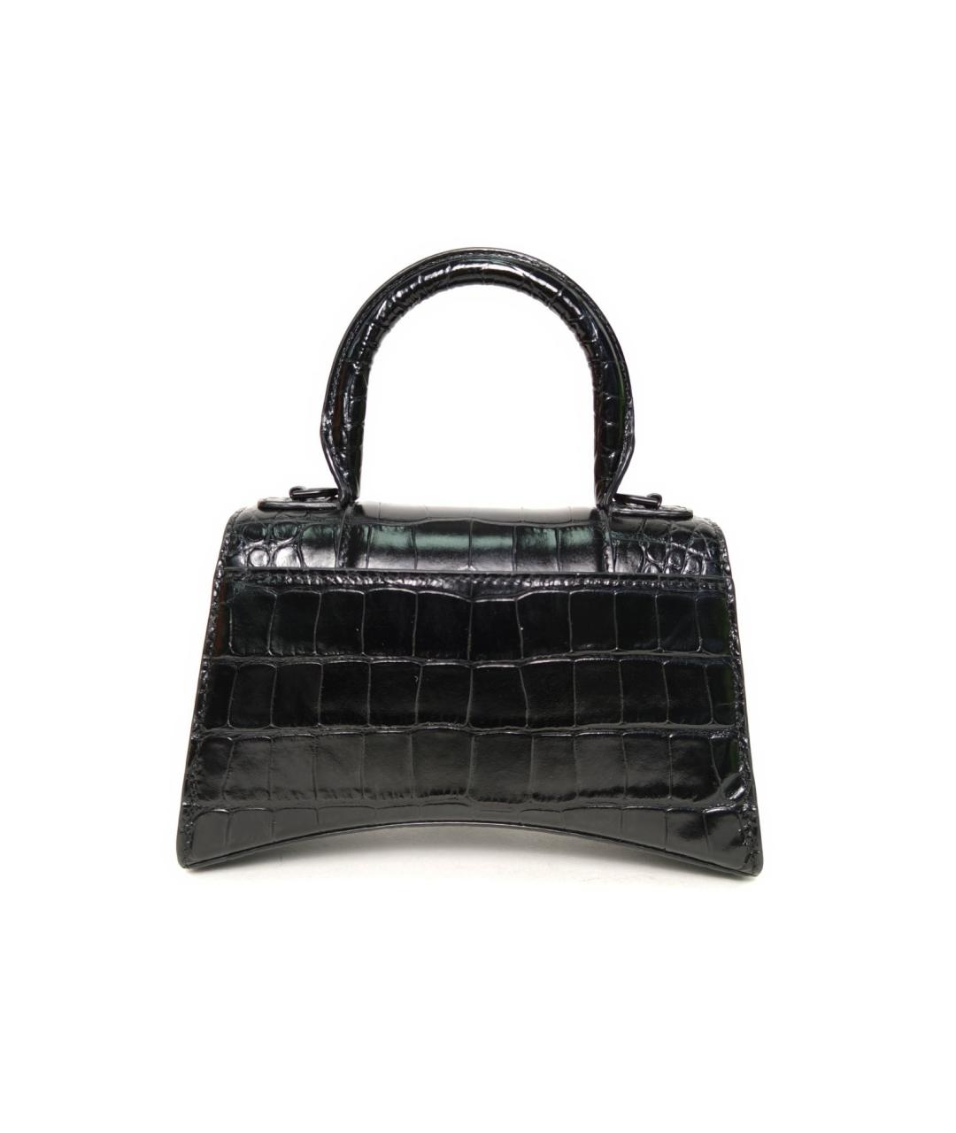 BALENCIAGA Черная сумка через плечо из экзотической кожи, фото 4