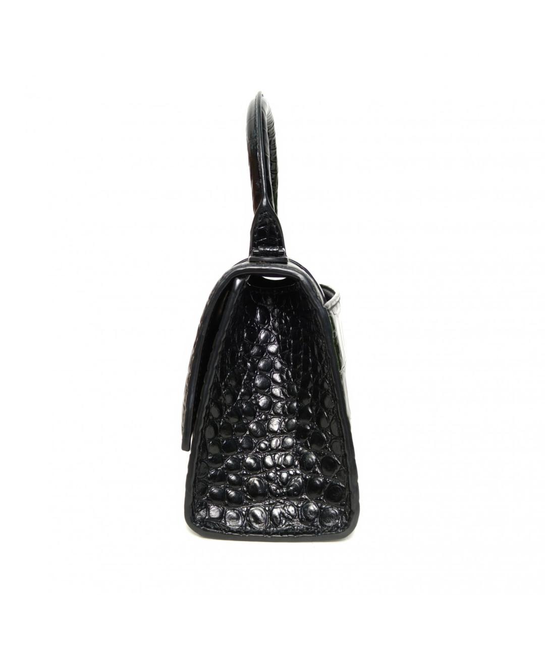 BALENCIAGA Черная сумка через плечо из экзотической кожи, фото 5