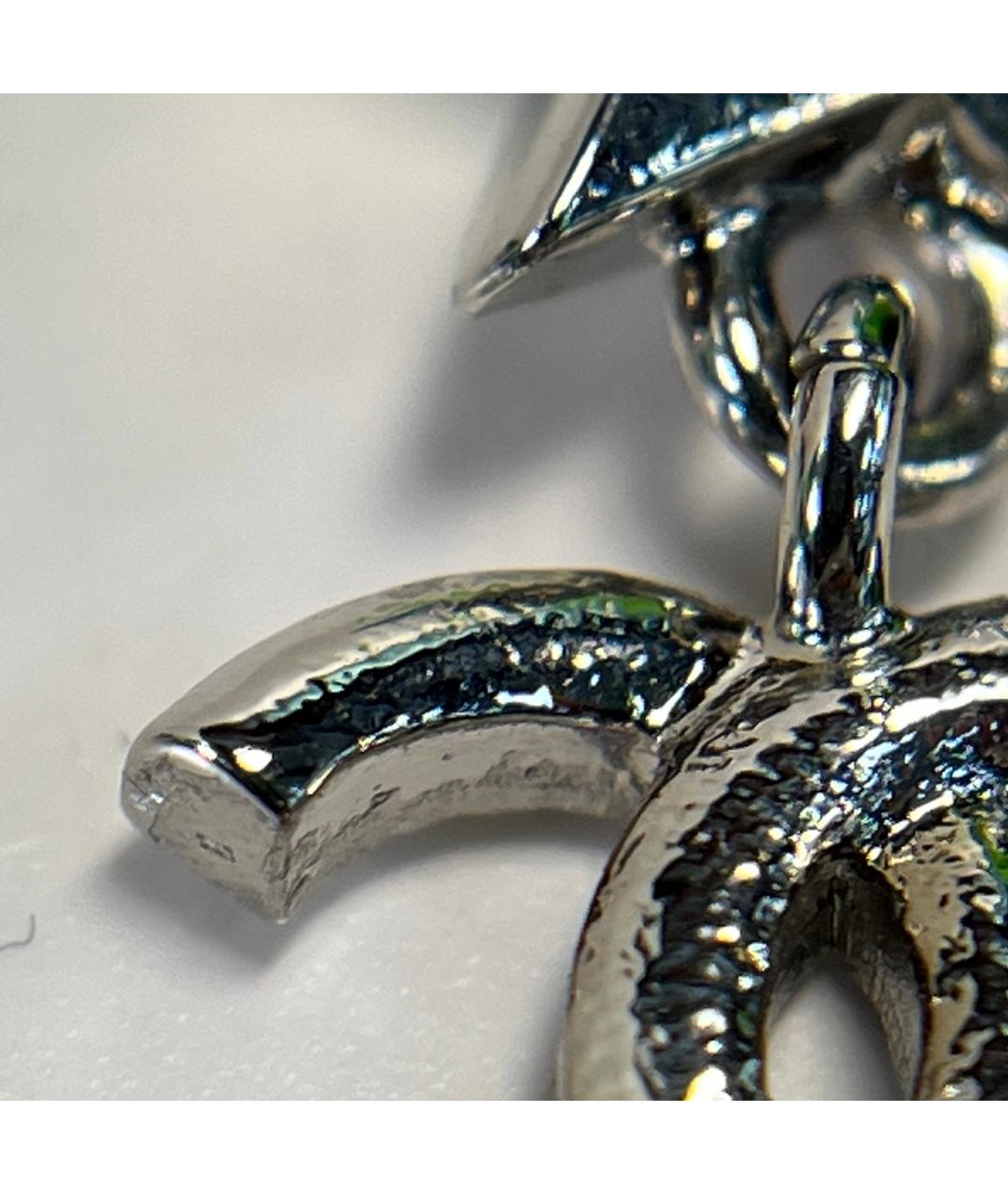 CHANEL Серебряные металлические серьги, фото 9