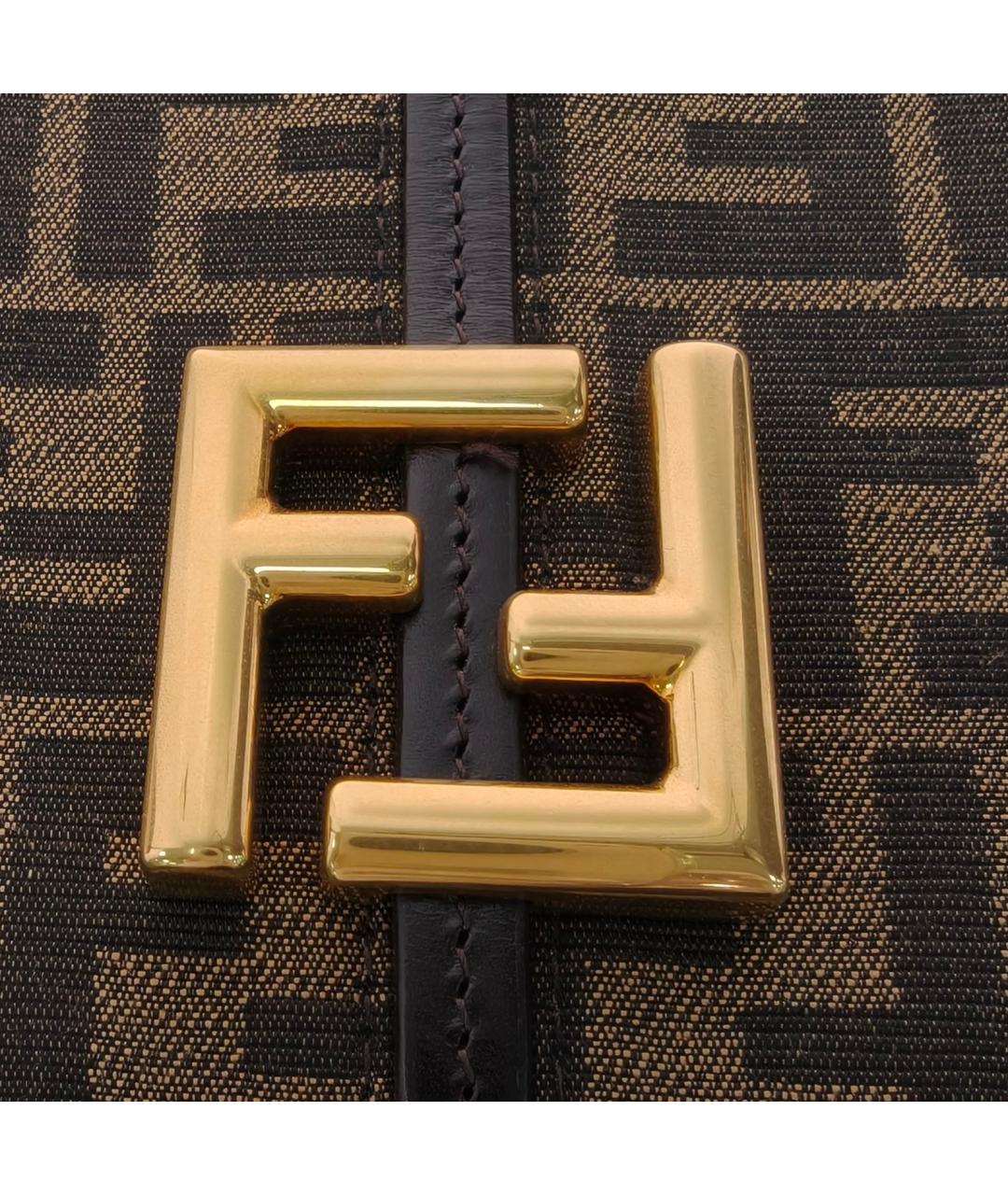 FENDI Коричневая тканевая сумка через плечо, фото 7