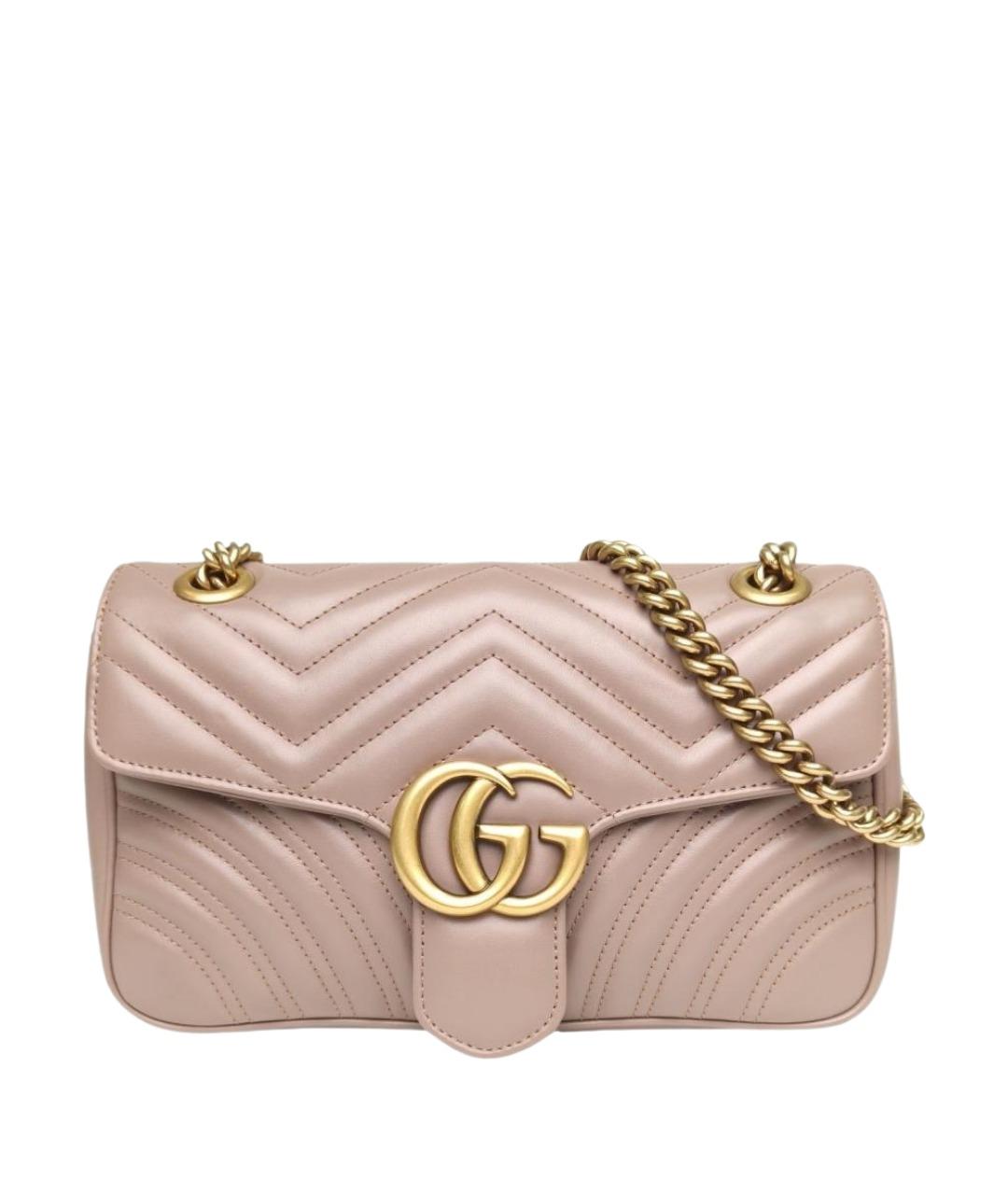 GUCCI Бежевая кожаная сумка через плечо, фото 1