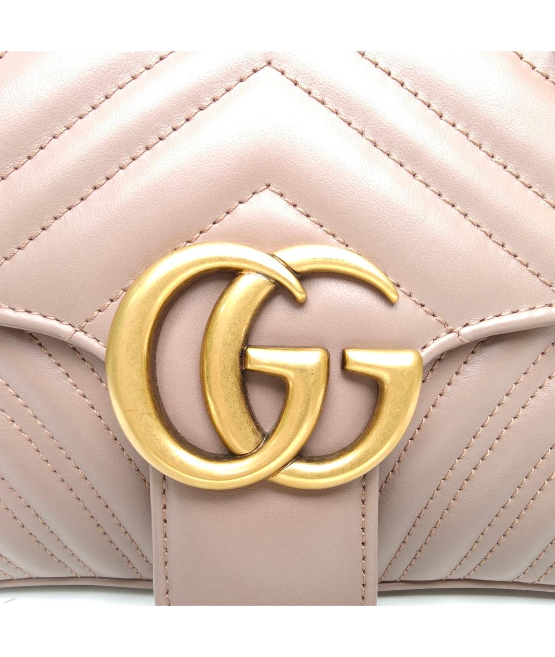 GUCCI Бежевая кожаная сумка через плечо, фото 6