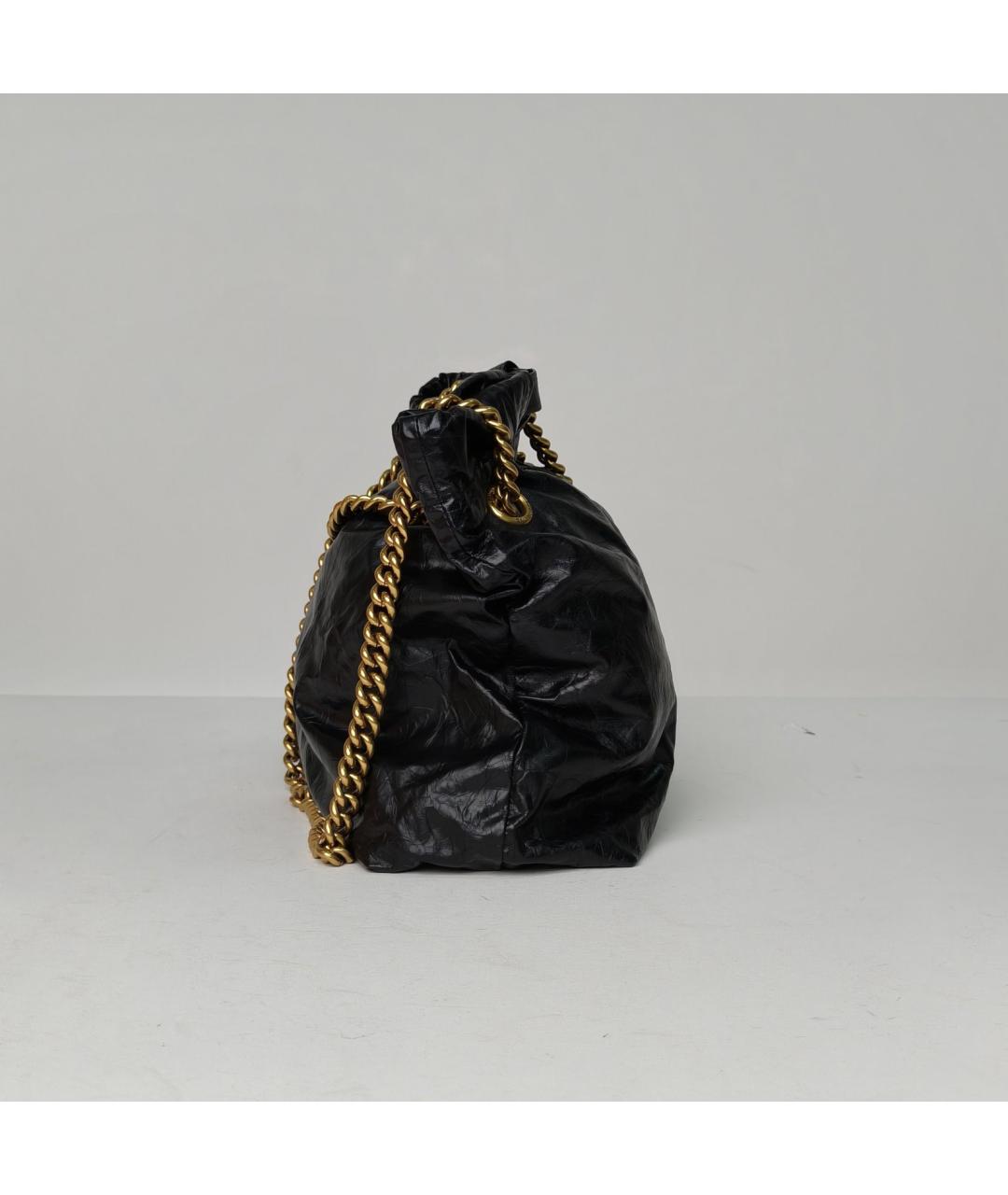 BALENCIAGA Черная кожаная сумка через плечо, фото 4