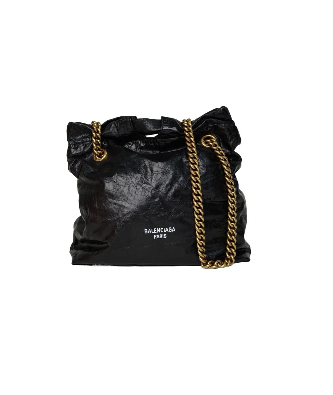BALENCIAGA Черная кожаная сумка через плечо, фото 10