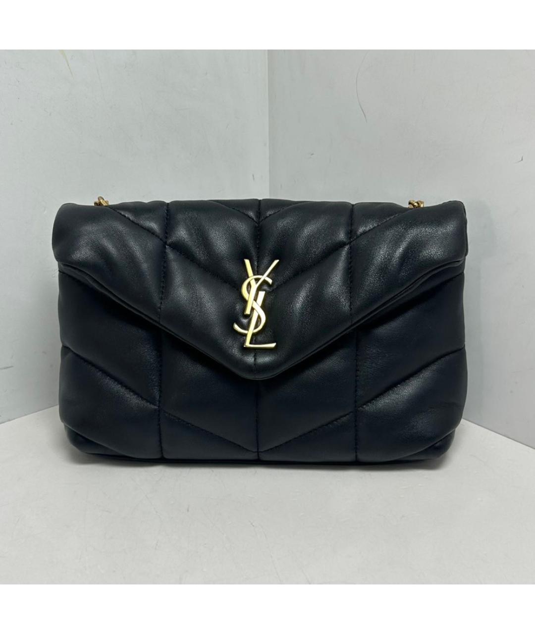 SAINT LAURENT Черная кожаная сумка через плечо, фото 9