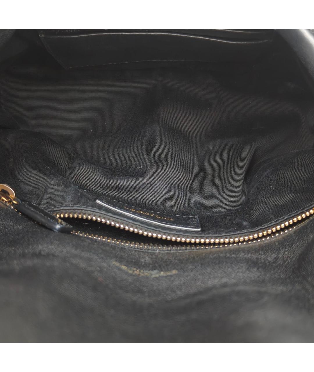 SAINT LAURENT Черная кожаная сумка через плечо, фото 8