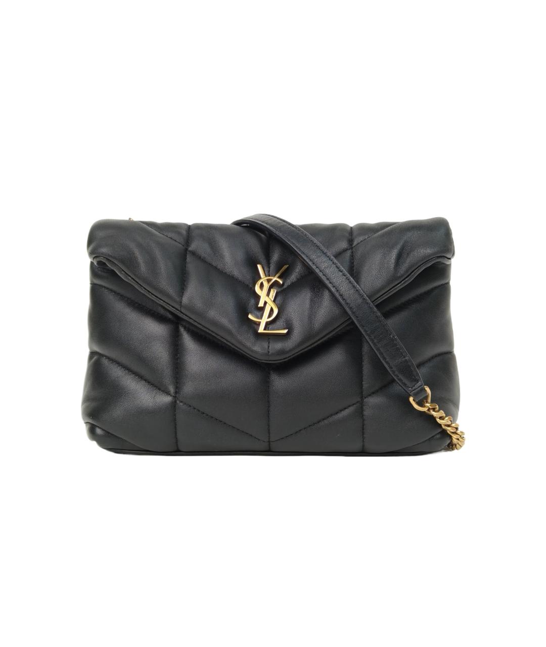 SAINT LAURENT Черная кожаная сумка через плечо, фото 10