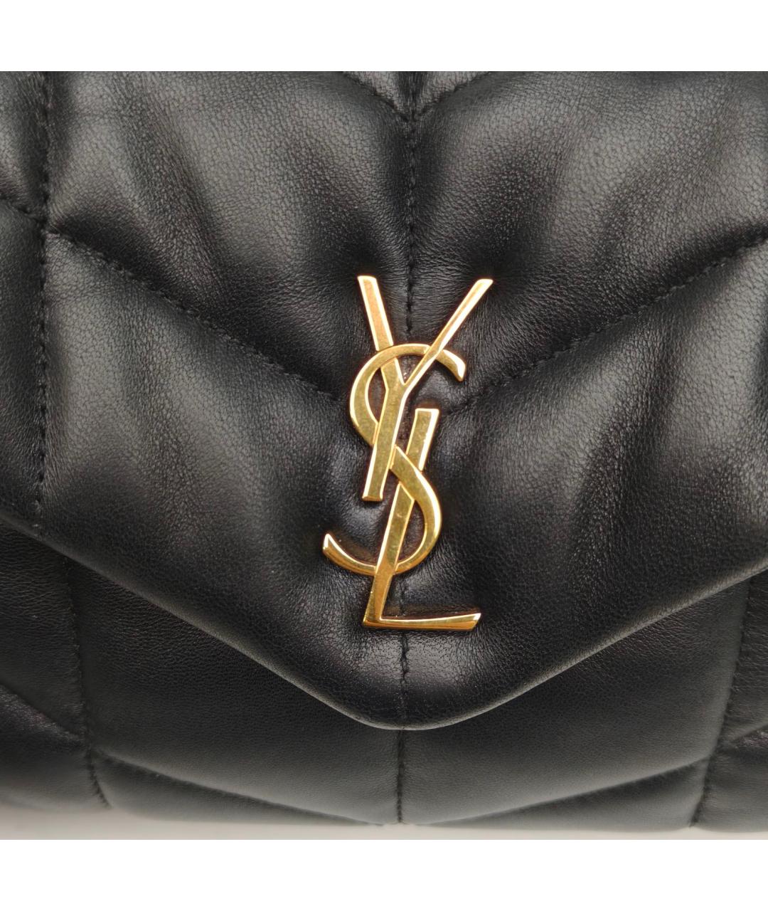 SAINT LAURENT Черная кожаная сумка через плечо, фото 7