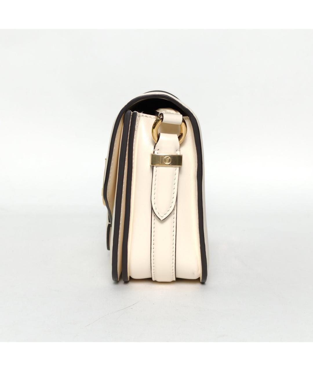 LOUIS VUITTON Бежевая кожаная сумка через плечо, фото 5