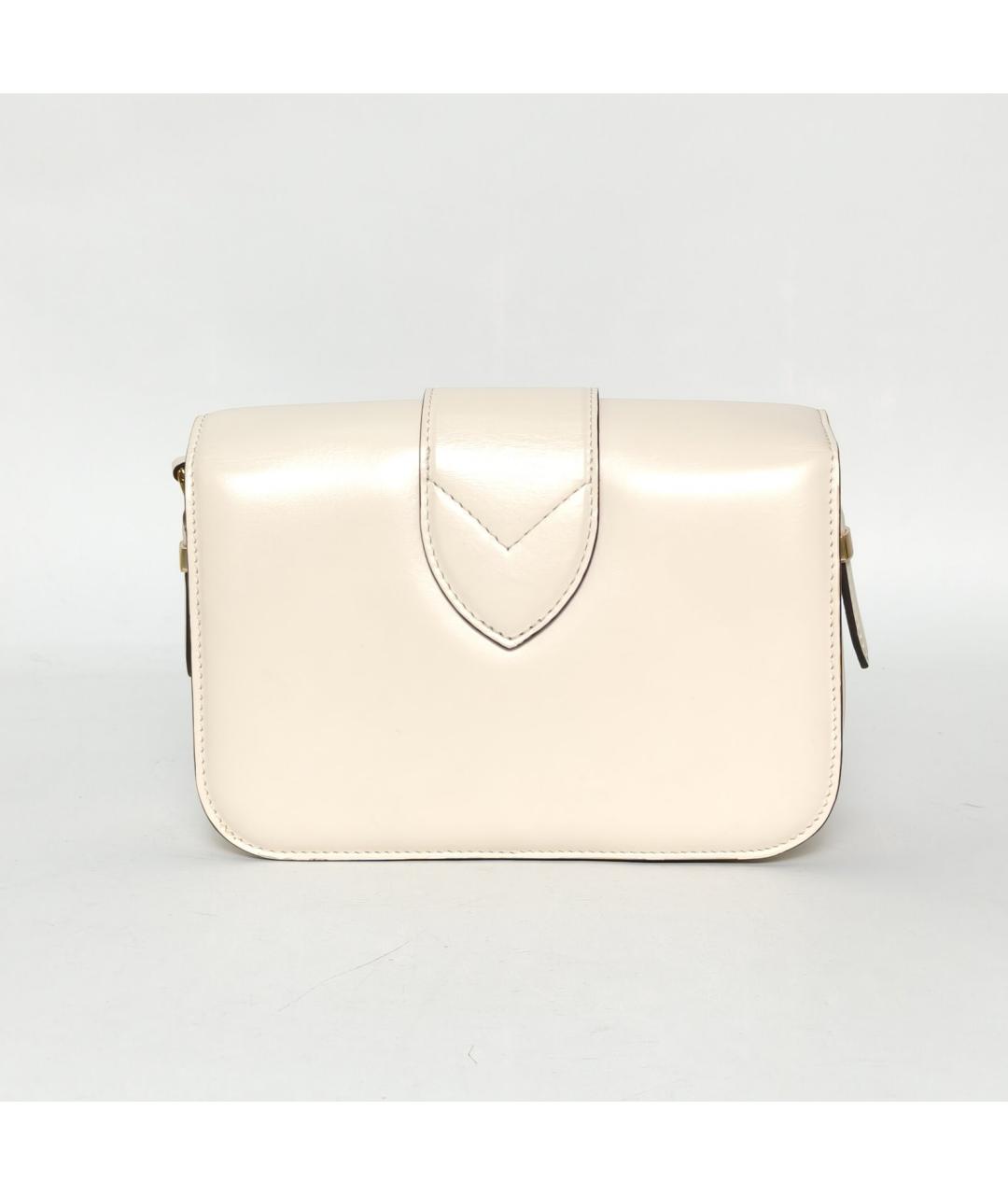 LOUIS VUITTON Бежевая кожаная сумка через плечо, фото 4