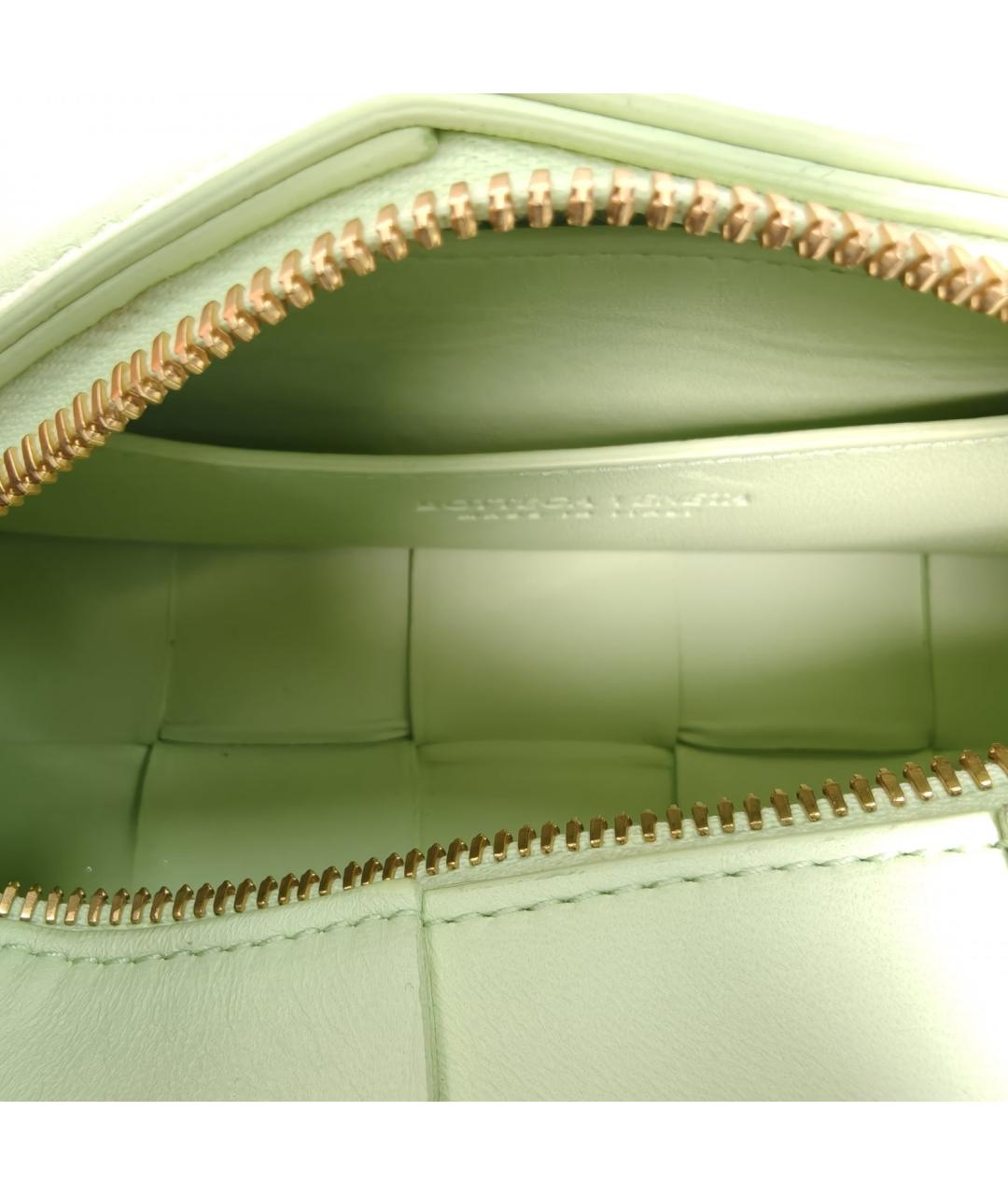 BOTTEGA VENETA Салатовая кожаная сумка через плечо, фото 7