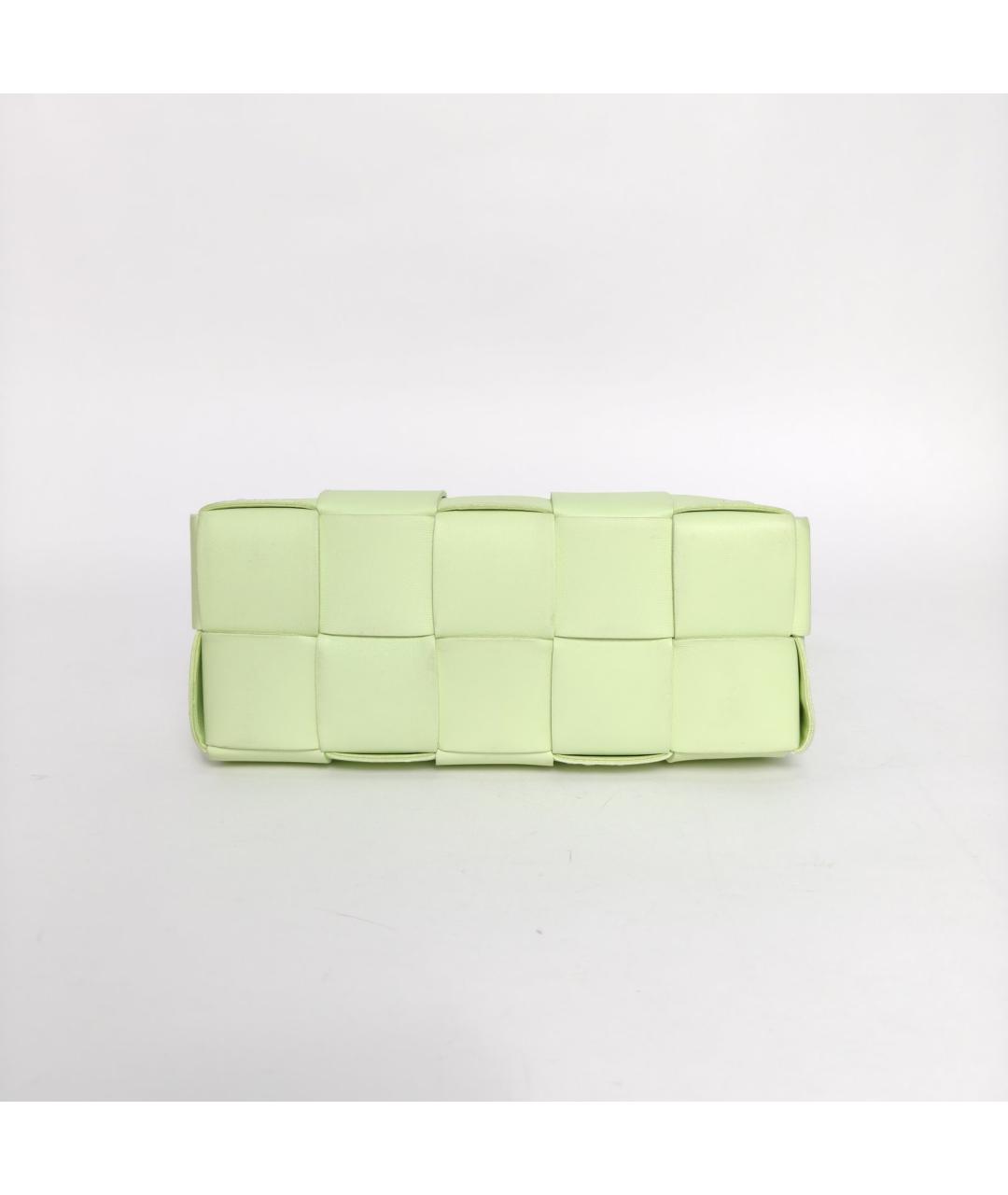 BOTTEGA VENETA Салатовая кожаная сумка через плечо, фото 6