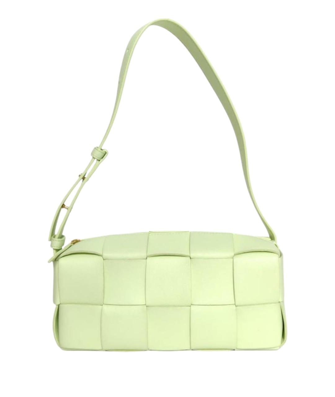 BOTTEGA VENETA Салатовая кожаная сумка через плечо, фото 1