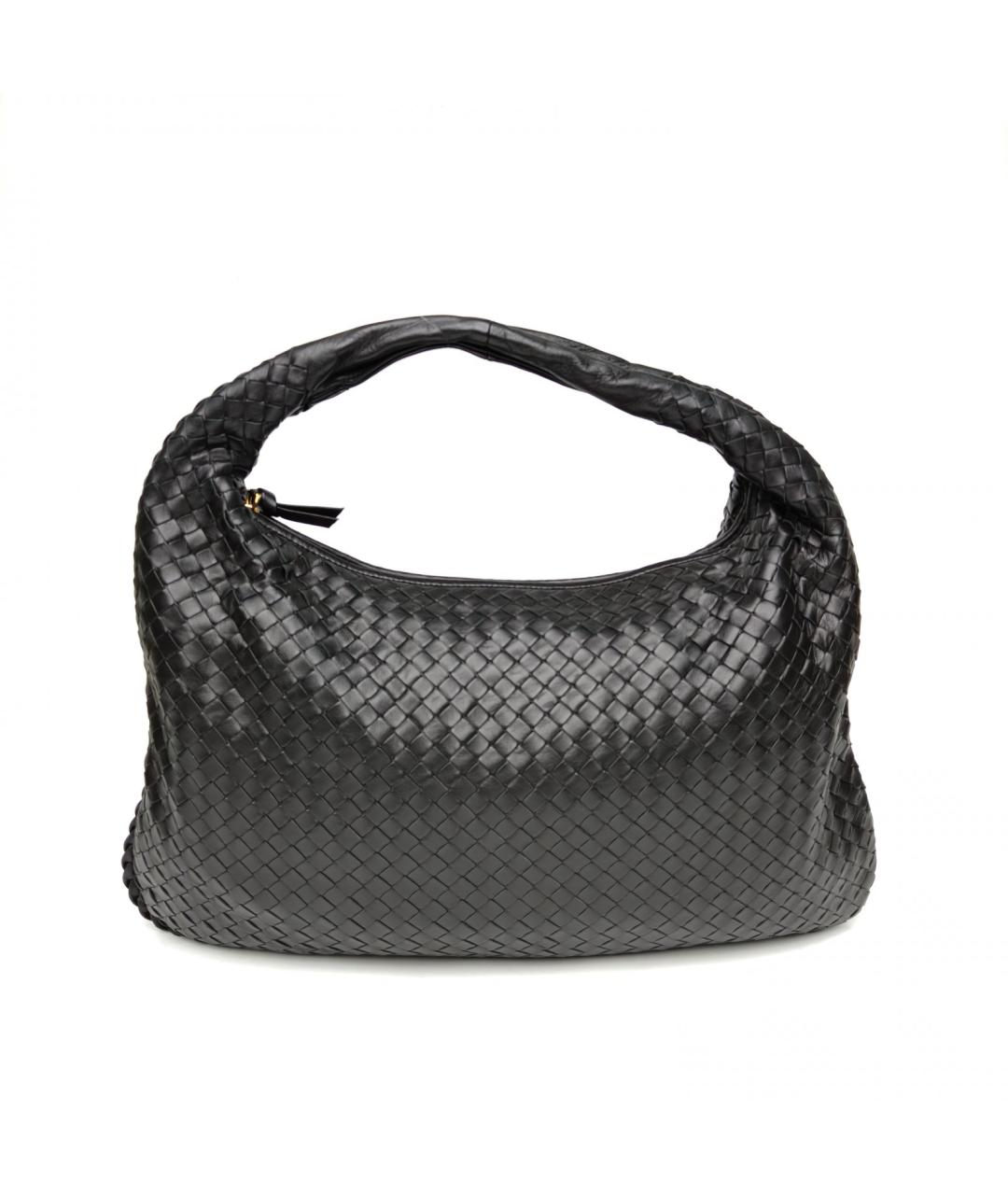 BOTTEGA VENETA Черная кожаная сумка через плечо, фото 2