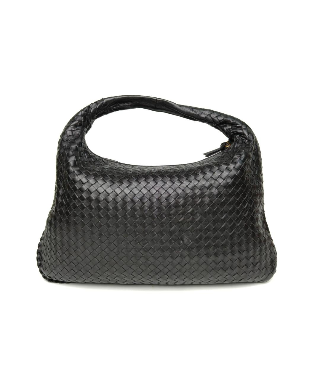 BOTTEGA VENETA Черная кожаная сумка через плечо, фото 4