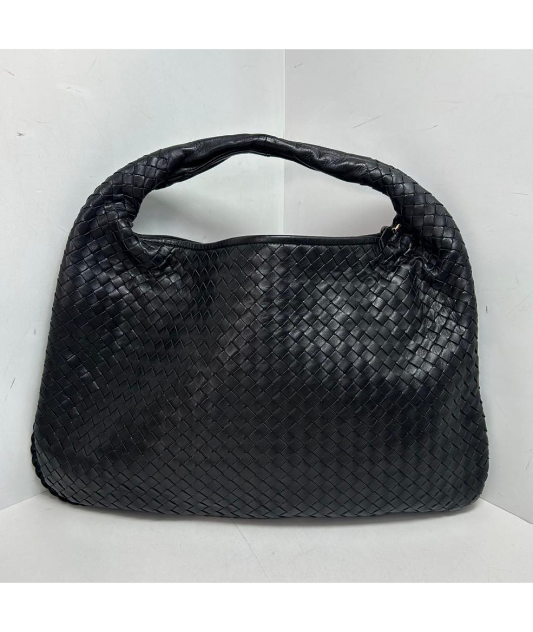 BOTTEGA VENETA Черная кожаная сумка через плечо, фото 8