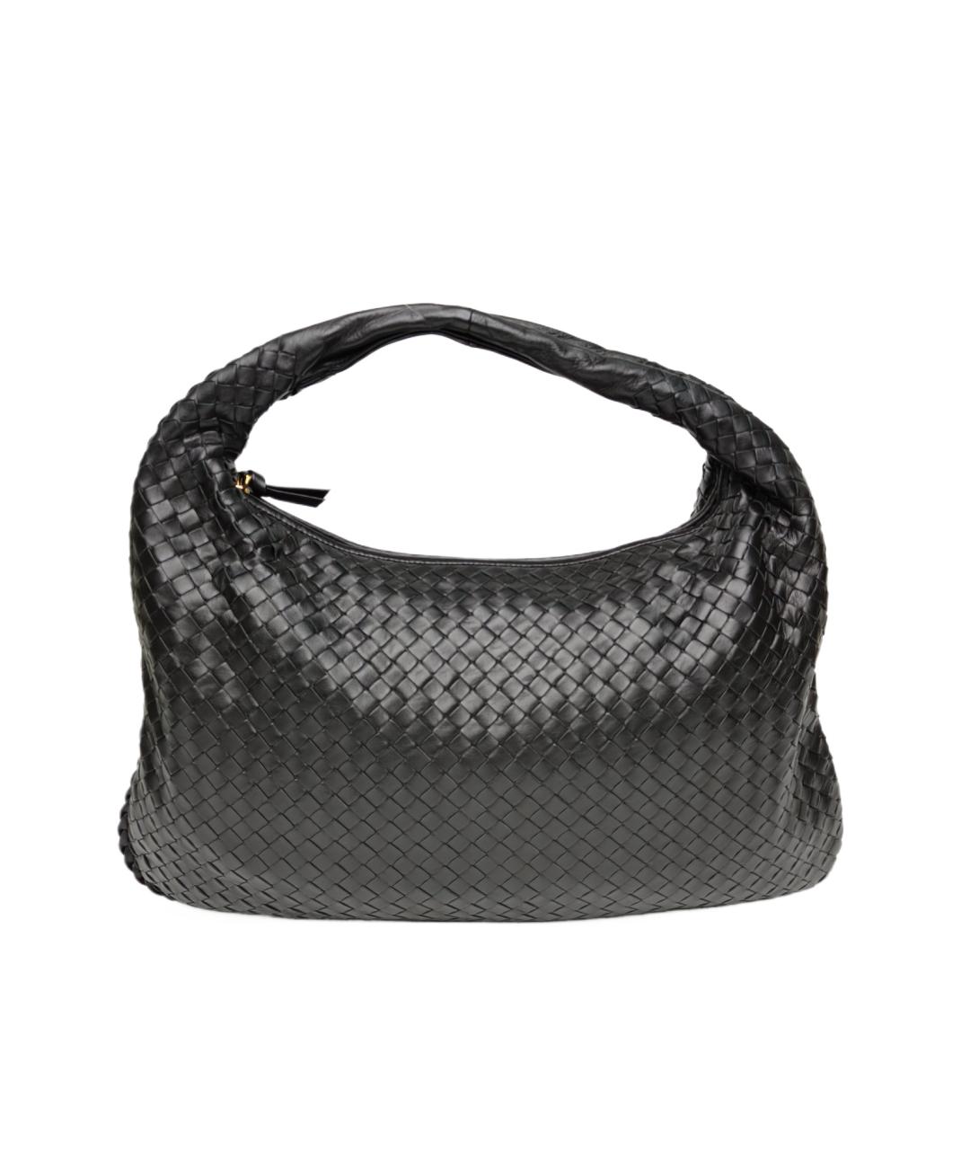 BOTTEGA VENETA Черная кожаная сумка через плечо, фото 10