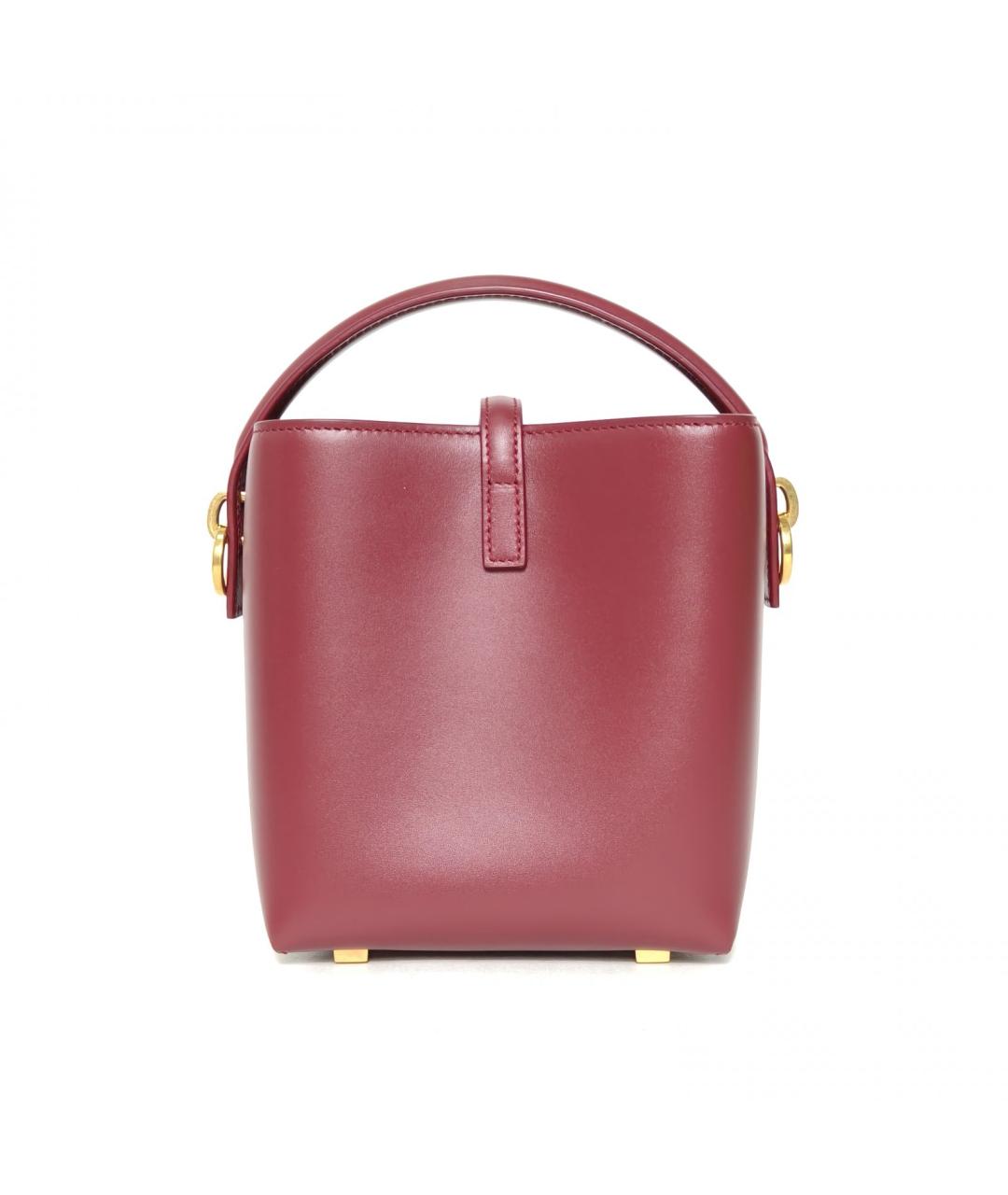 SAINT LAURENT Красная кожаная сумка с короткими ручками, фото 4