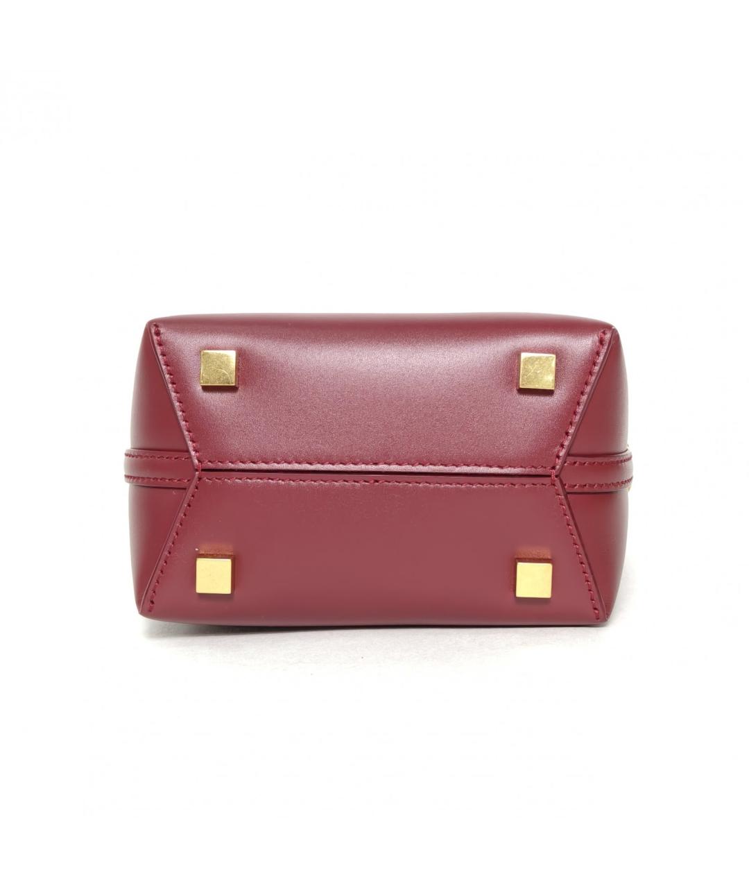 SAINT LAURENT Красная кожаная сумка с короткими ручками, фото 6
