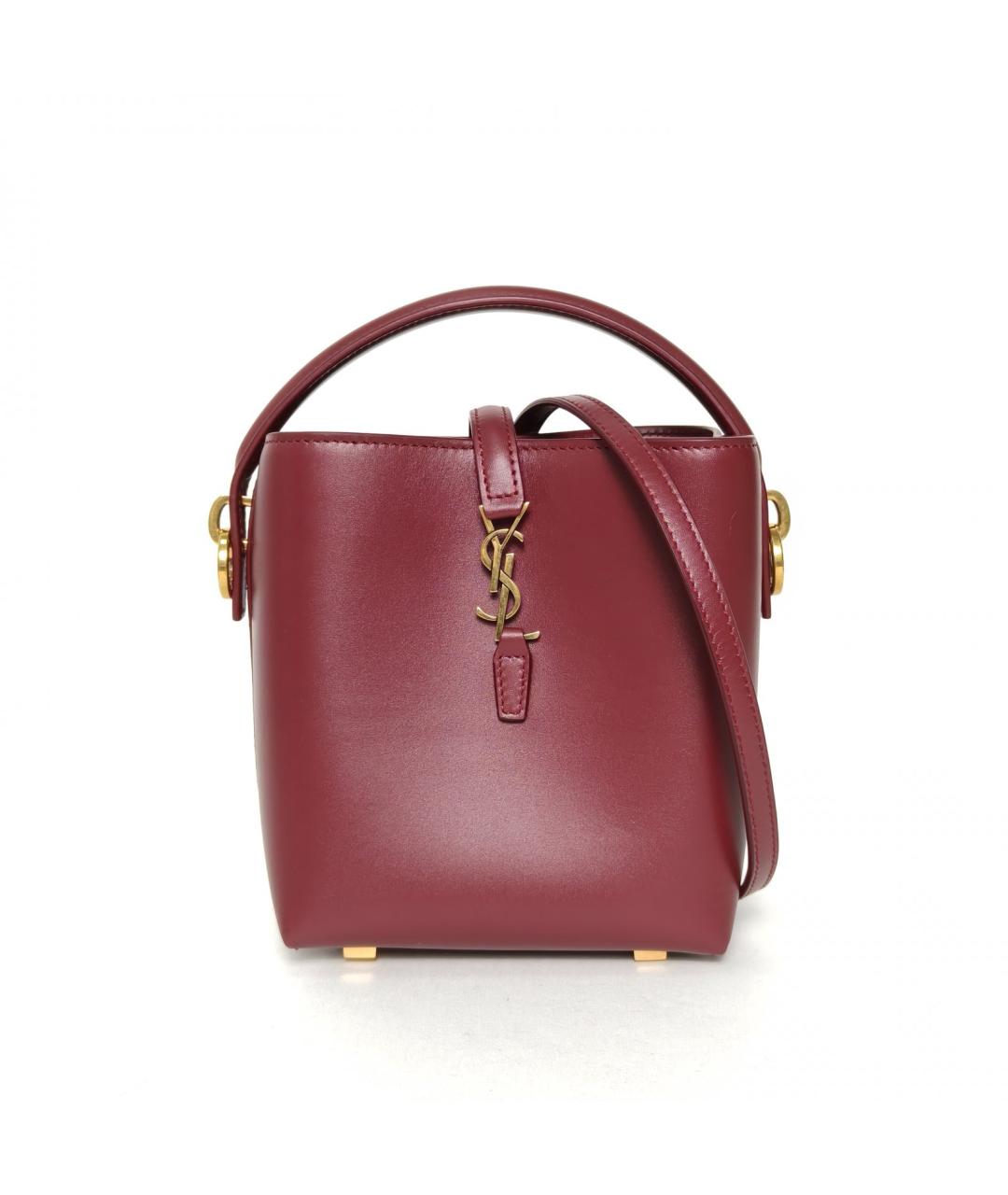 SAINT LAURENT Красная кожаная сумка с короткими ручками, фото 2