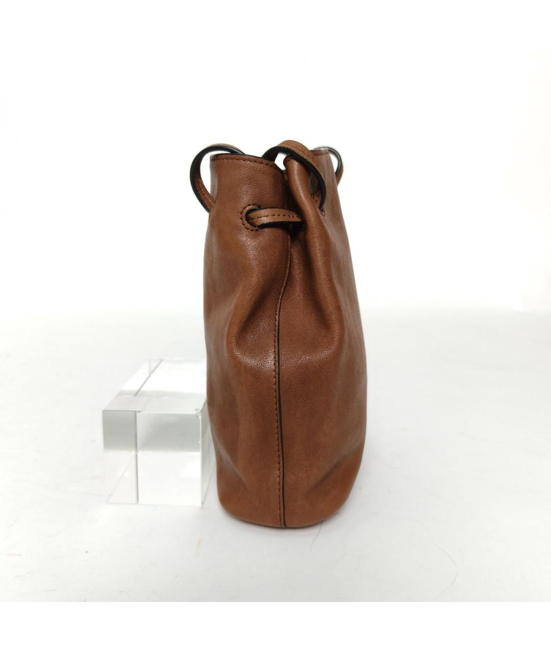 MIU MIU Коричневая кожаная сумка через плечо, фото 5