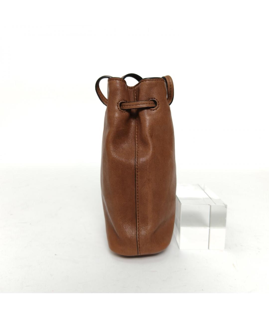 MIU MIU Коричневая кожаная сумка через плечо, фото 3