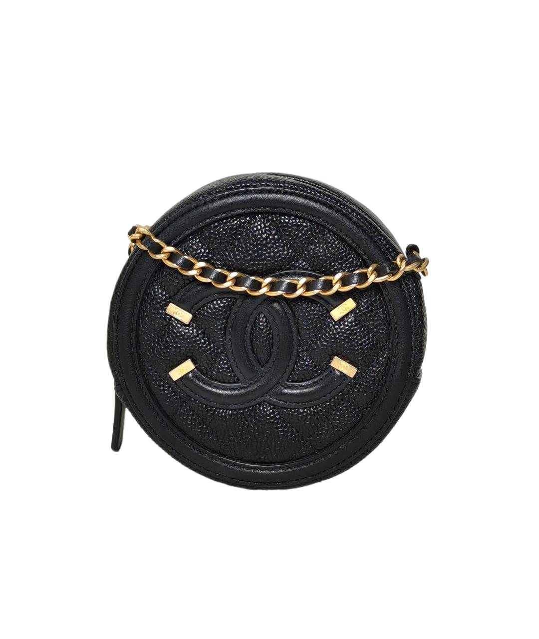 CHANEL Черная кожаная сумка через плечо, фото 9
