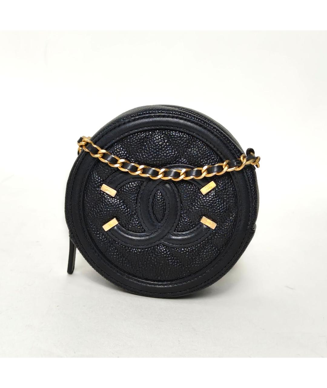 CHANEL Черная кожаная сумка через плечо, фото 2