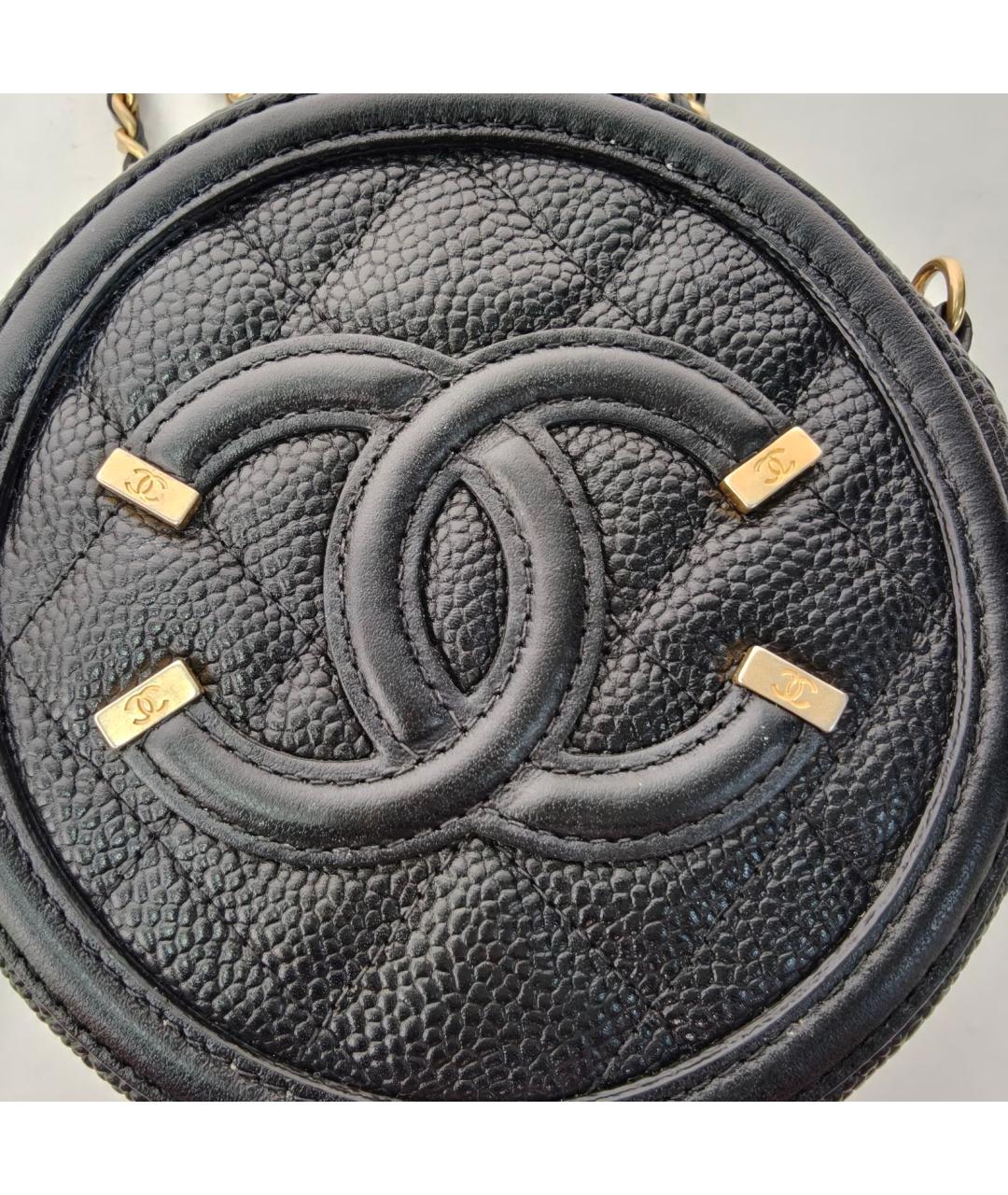 CHANEL Черная кожаная сумка через плечо, фото 7